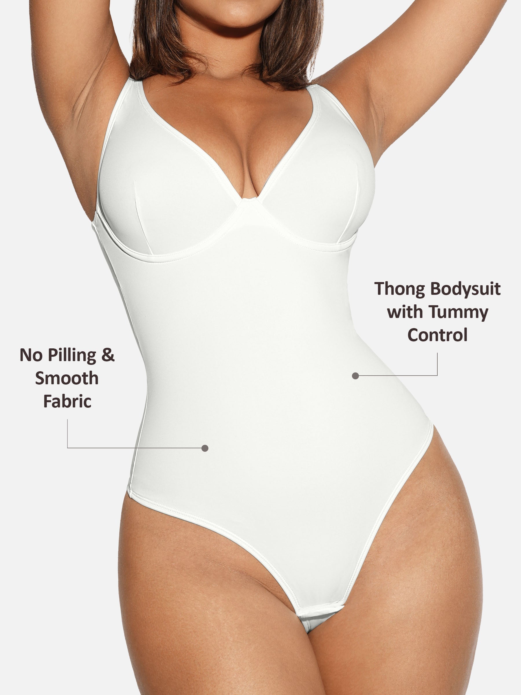 Shapevive V Neck Tummy Control Shaping Bodysuit