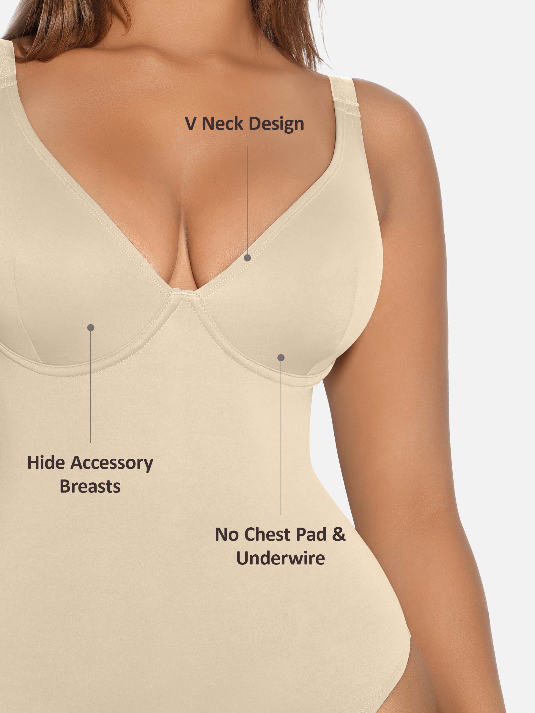 Shapevive V Neck Tummy Control Shaping Bodysuit