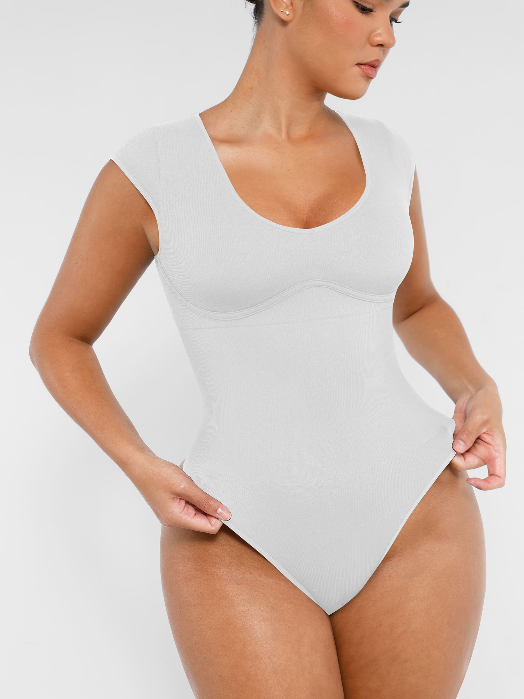 Shapevive Bodysuit Tummy Control Shapewear Body Shaper Jumpsuit Top Going Out Shirt