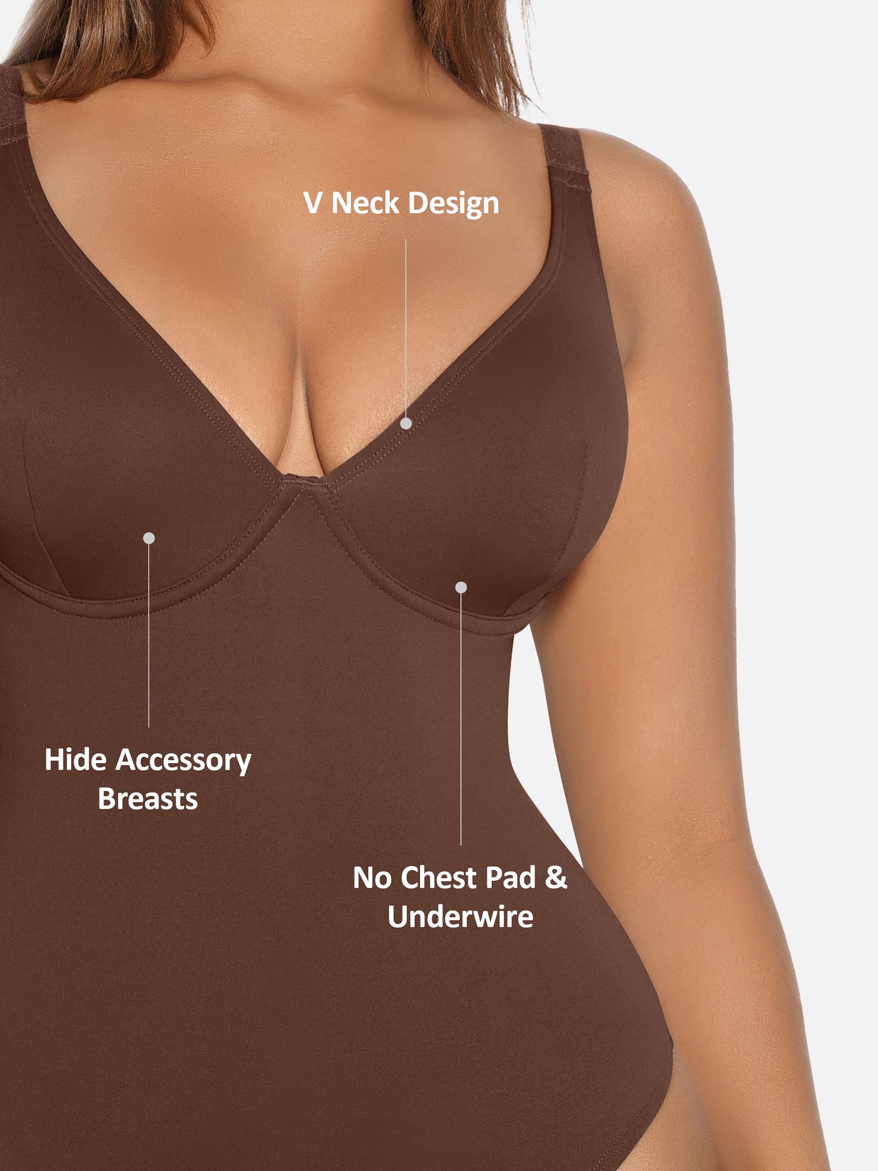 Shapevive V Neck Tummy Control Shaping Bodysuit