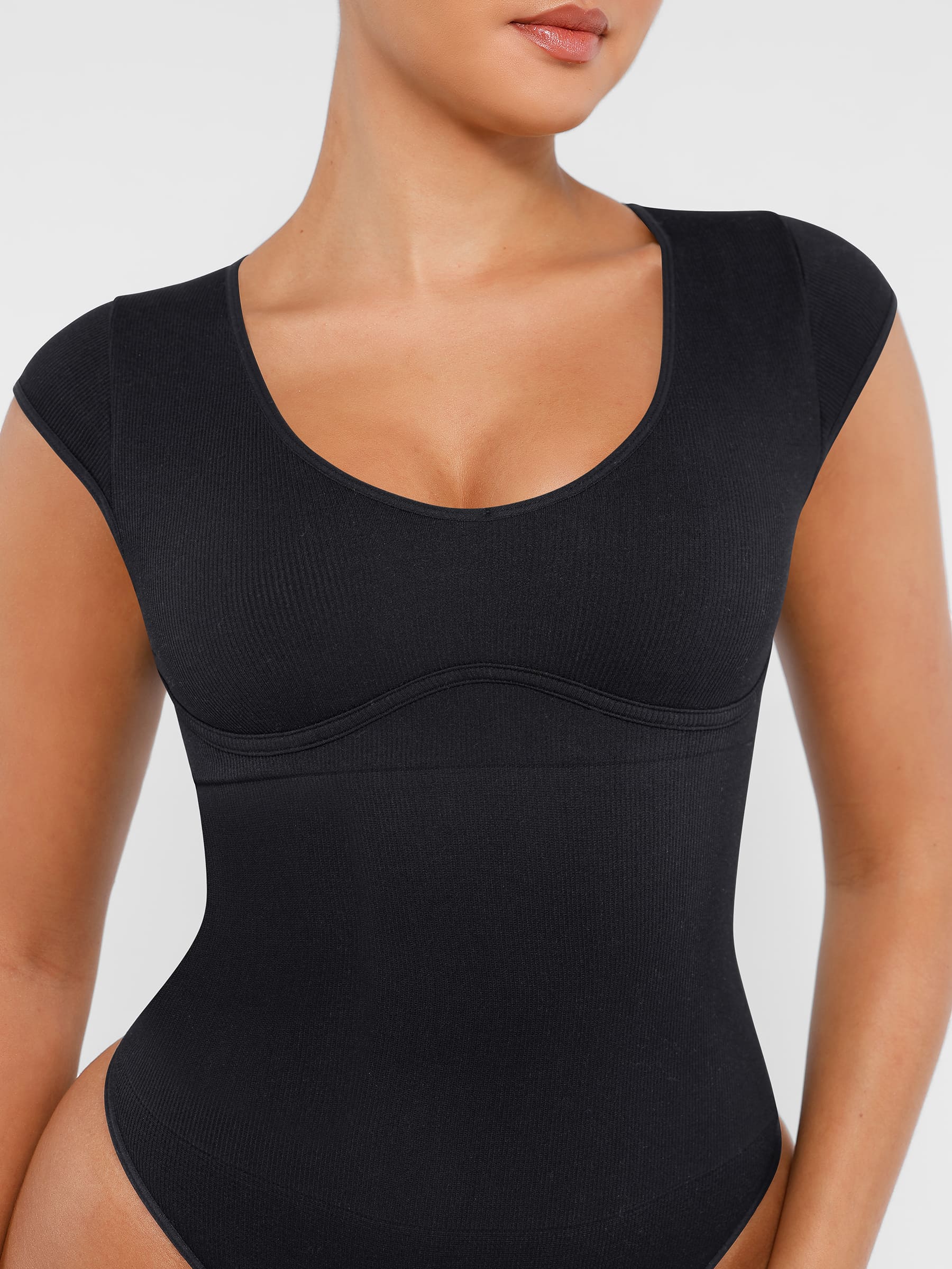 Shapevive Bodysuit Tummy Control Shapewear Body Shaper Jumpsuit Top Going Out Shirt