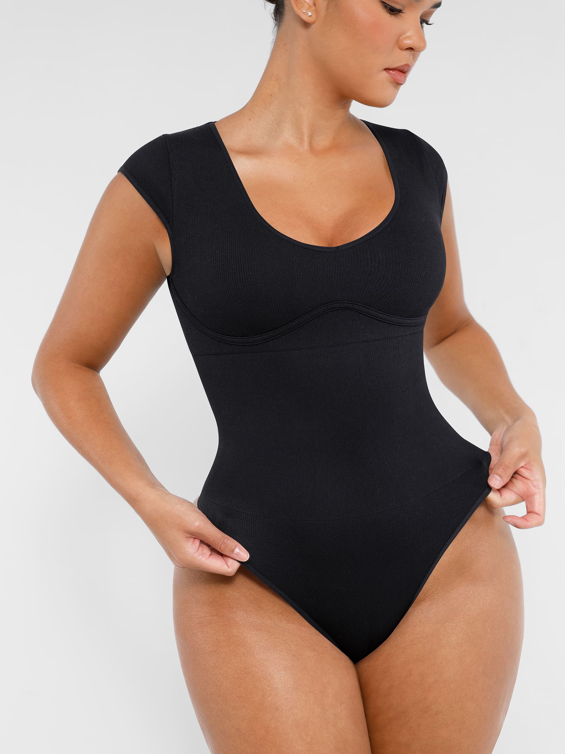 Shapevive Bodysuit Tummy Control Shapewear Body Shaper Jumpsuit Top Going Out Shirt