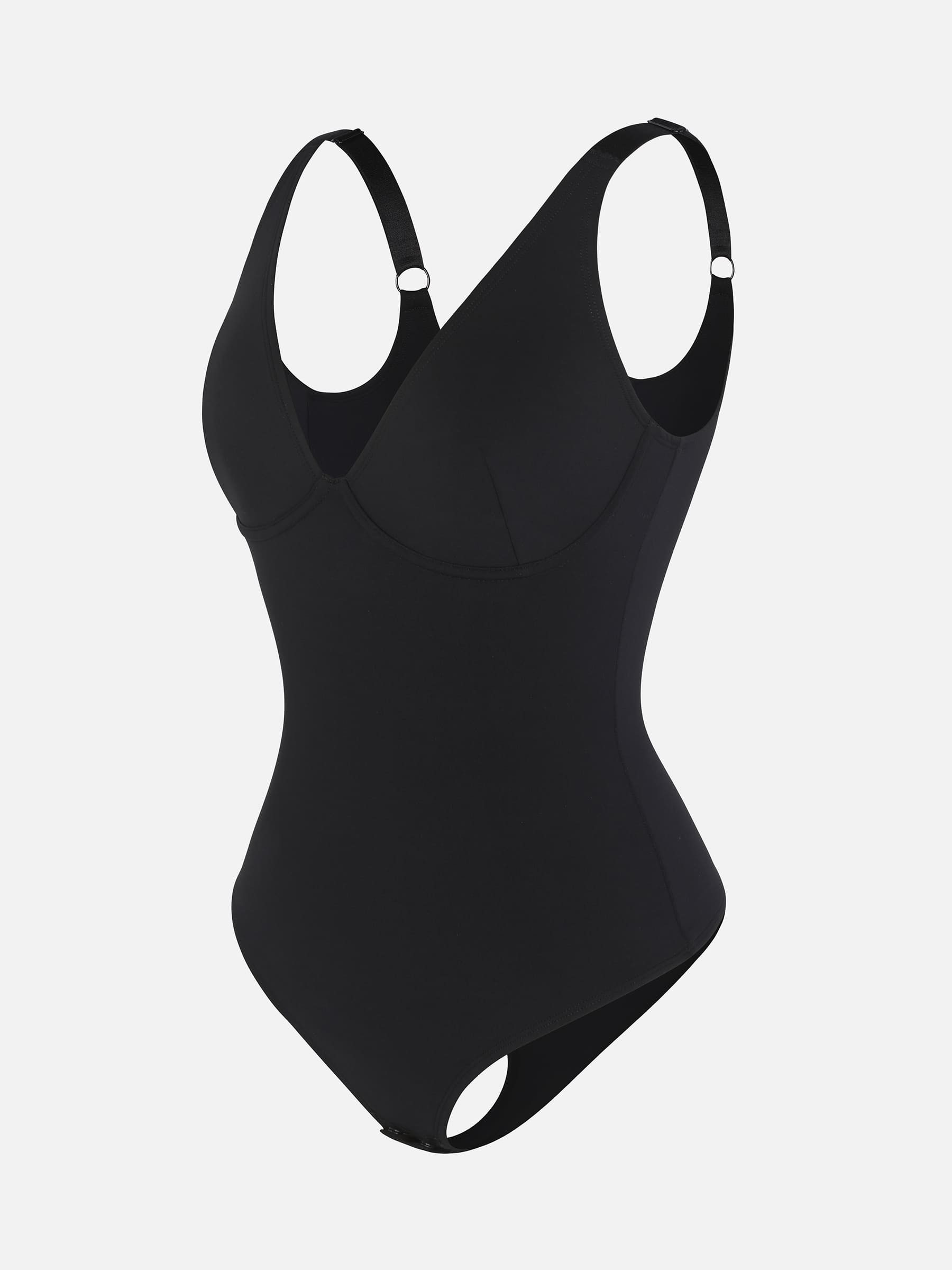 Shapevive 2-Pack Deep V Neck Tummy Control Shapewear Bodysuit Bundle