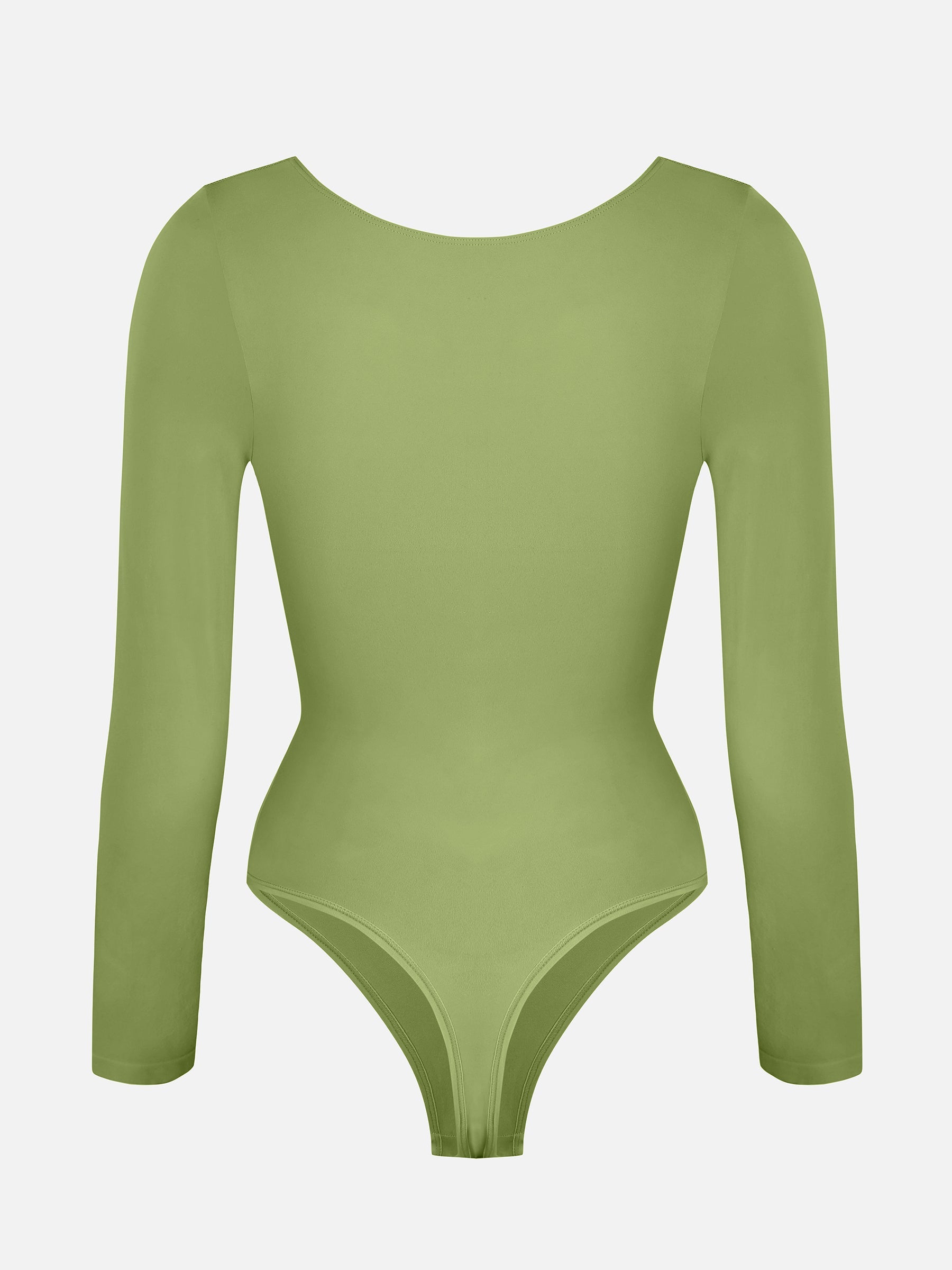 Shapevive Seamless Long Sleeve Tummy Control Thong Bodysuit