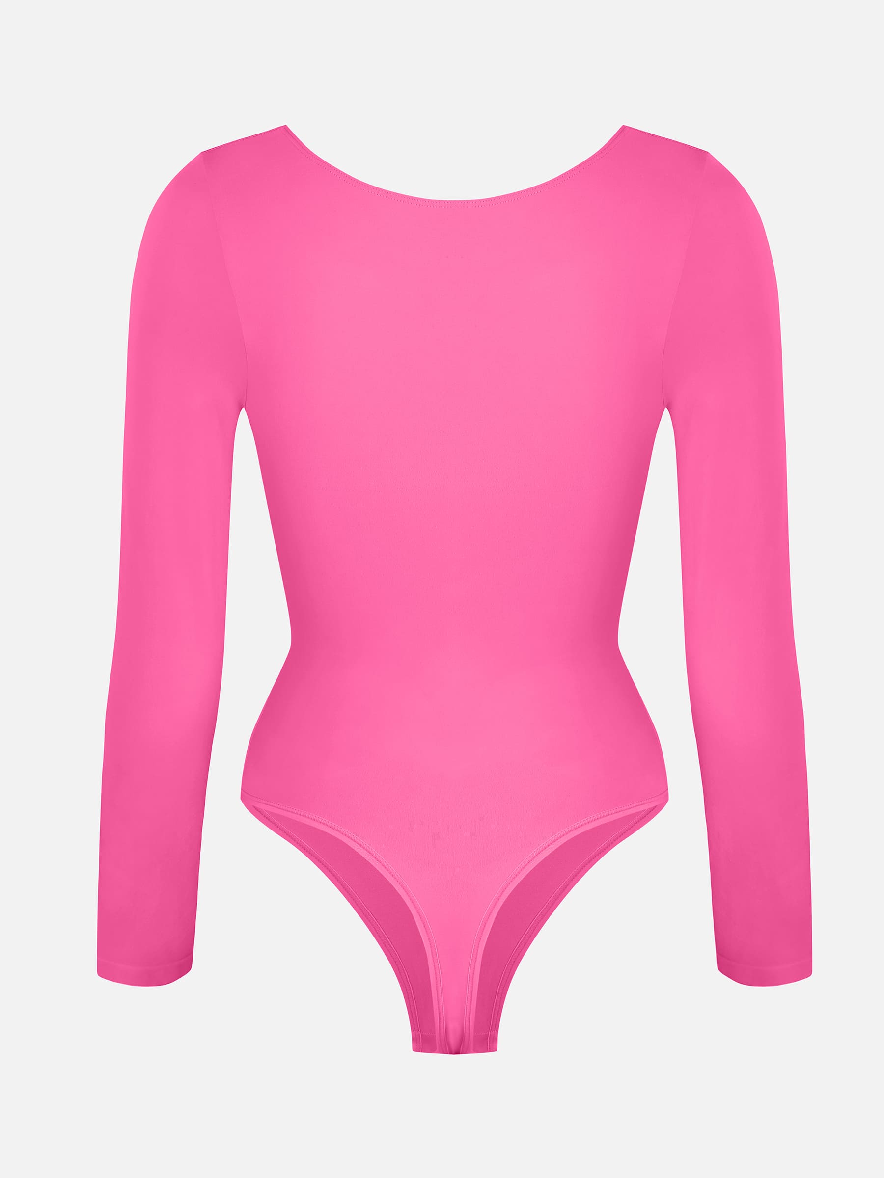 Shapevive Seamless Long Sleeve Chest Support Tummy Control Thong Bodysuit
