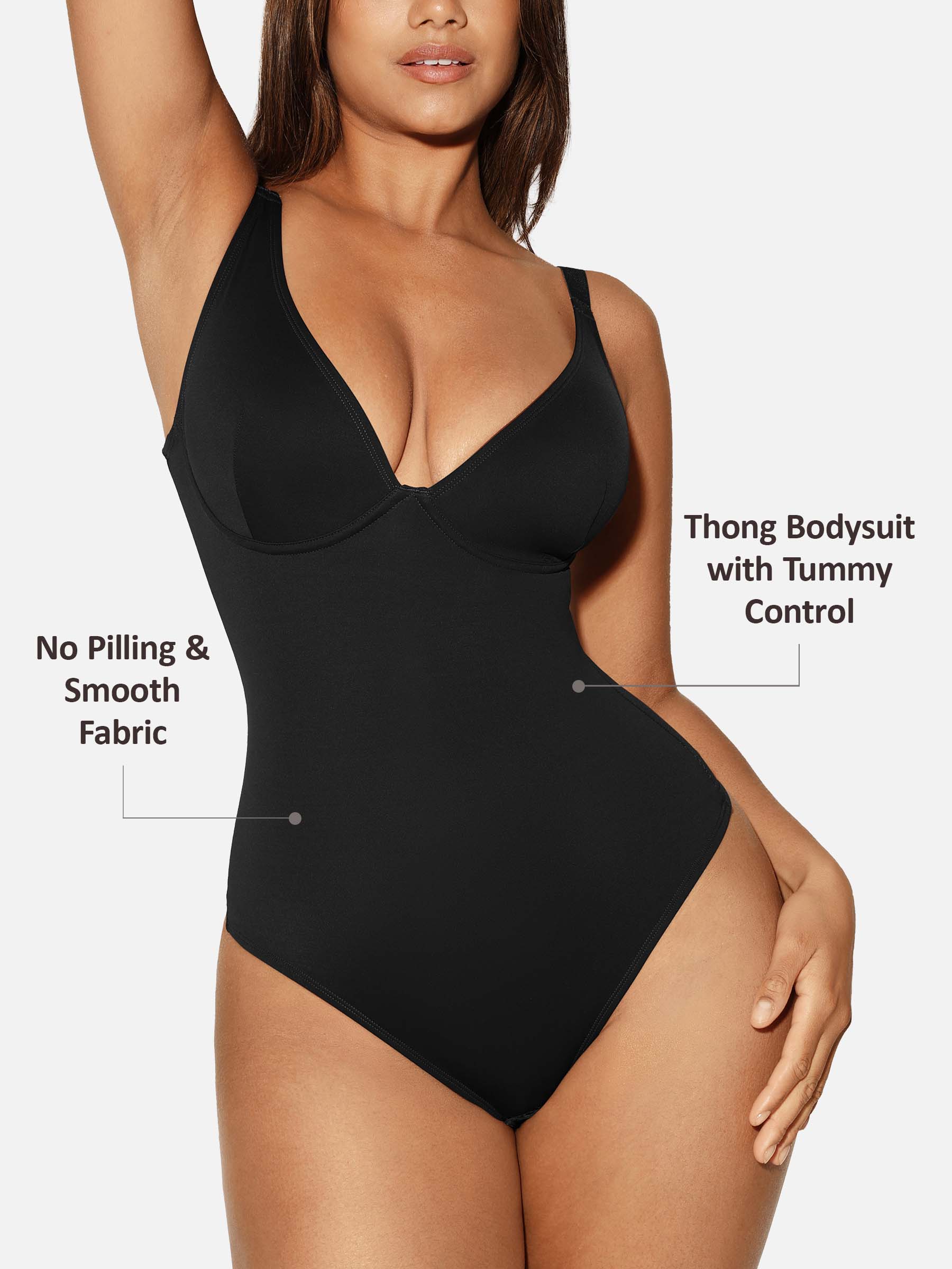 Shapevive V Neck Tummy Control Shaping Bodysuit