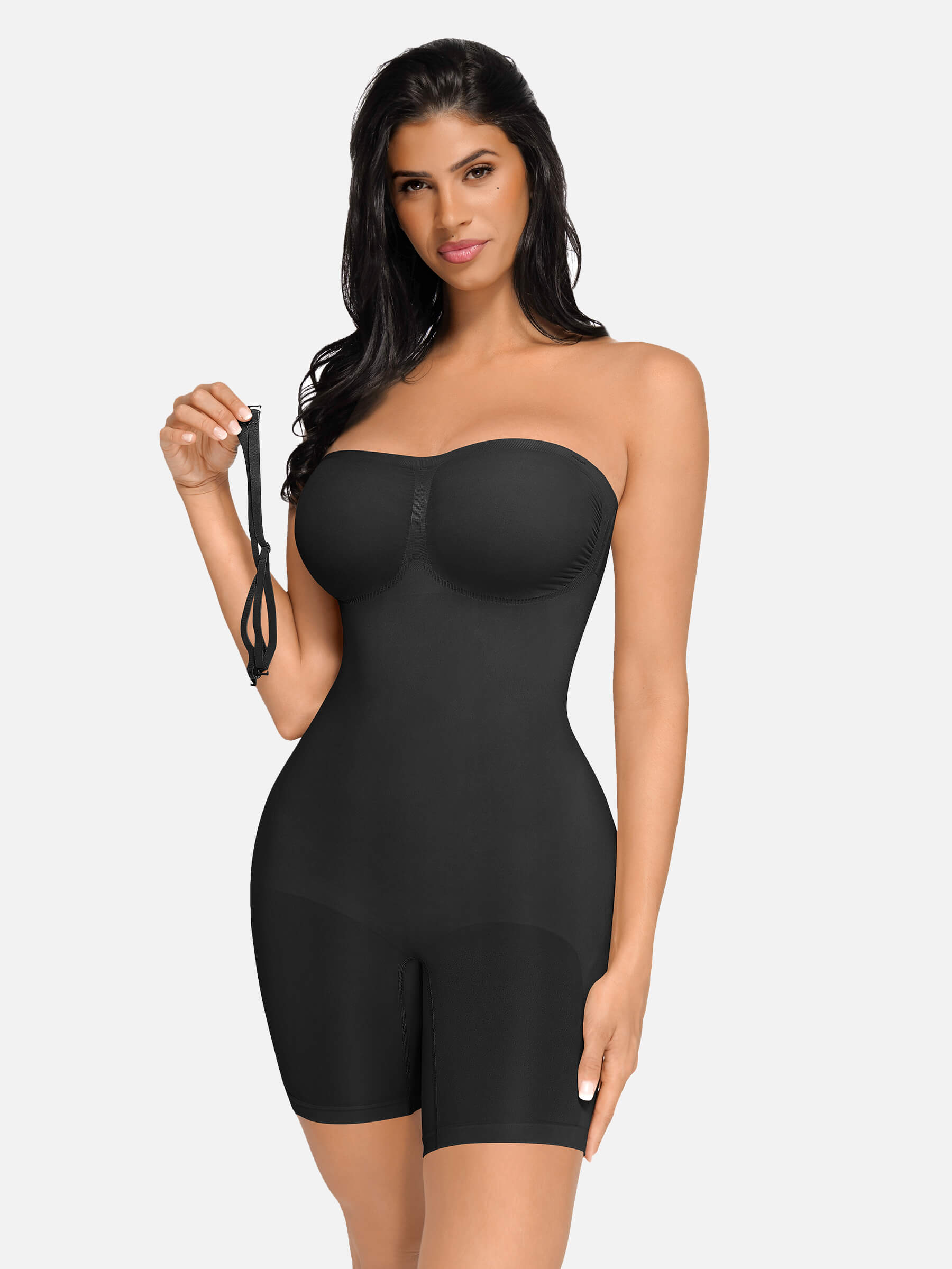 Shapevive Seamless Strapless Bodysuit with Removable Straps