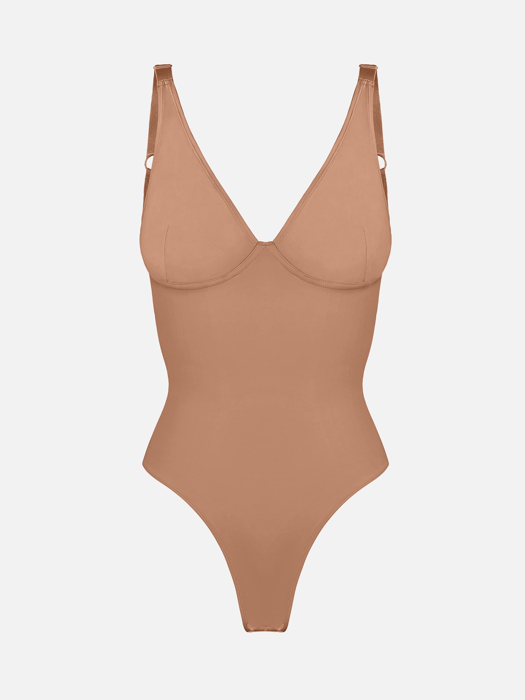 Shapevive Deep V Neck Tummy Control Shapewear Bodysuit