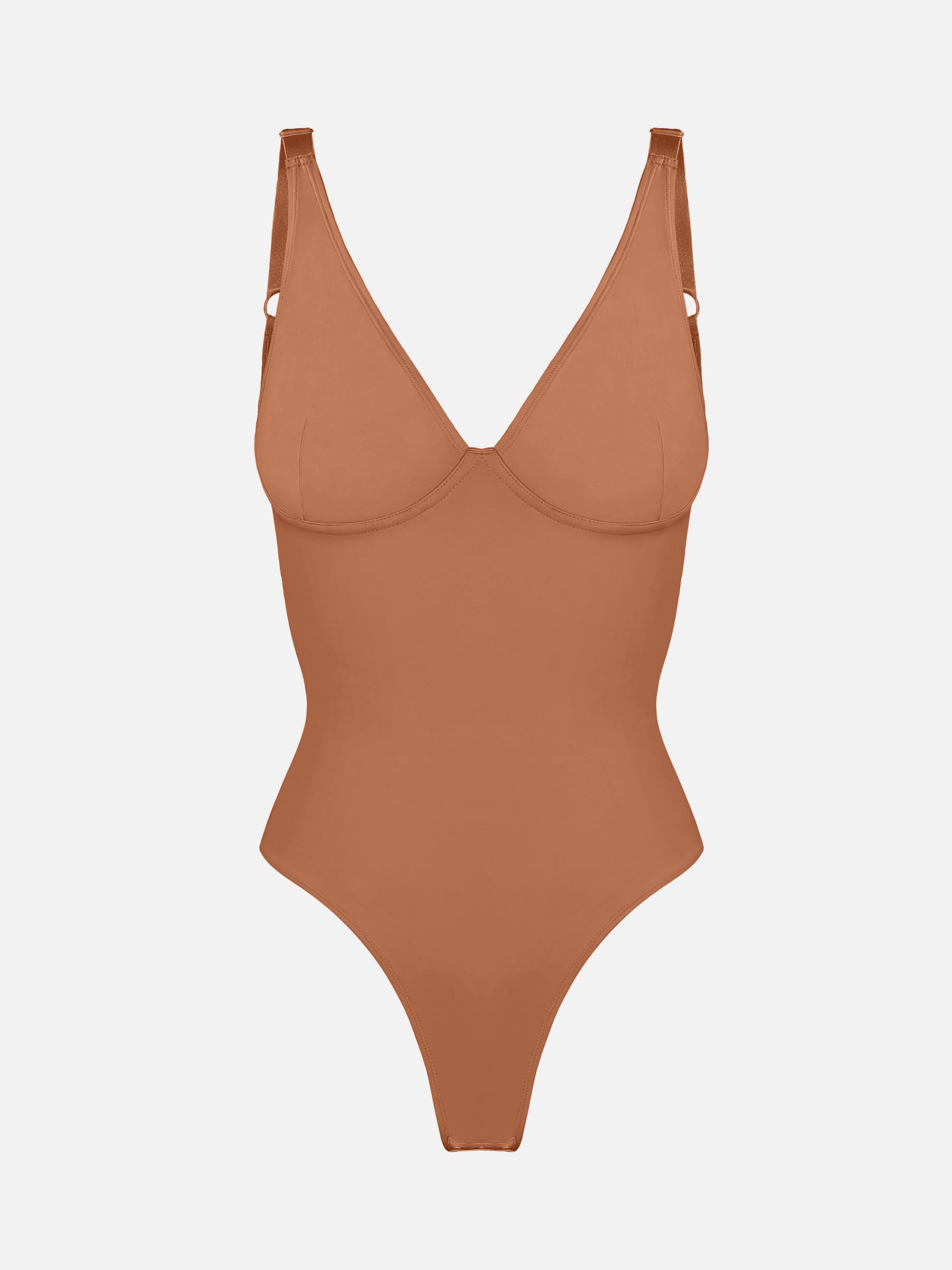 Shapevive Deep V Neck Tummy Control Shapewear Bodysuit