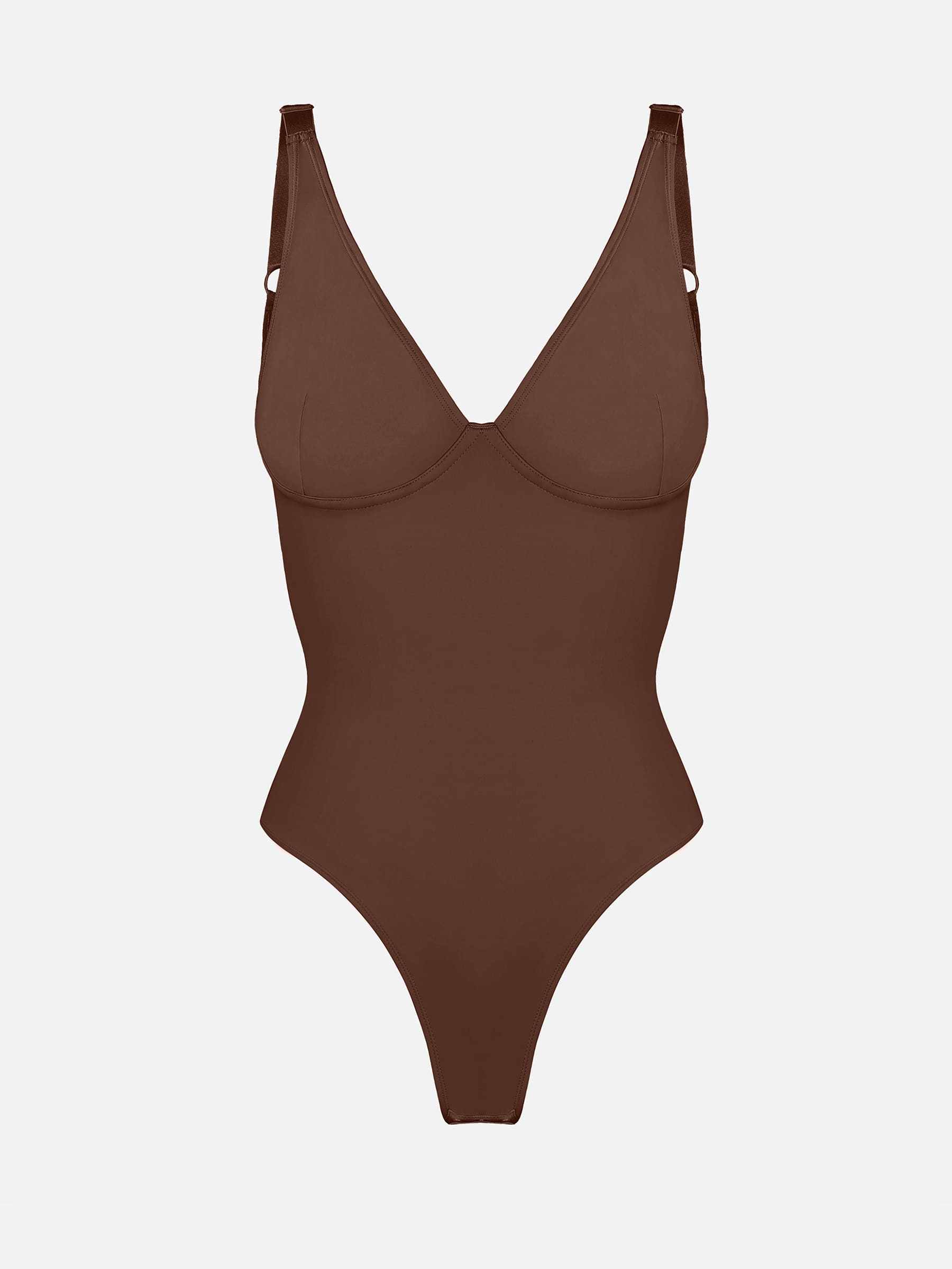 Shapevive Deep V Neck Tummy Control Shapewear Bodysuit