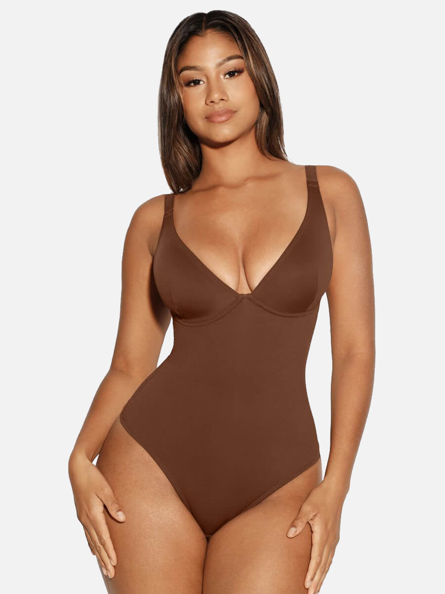 Shapevive V Neck Tummy Control Shaping Bodysuit