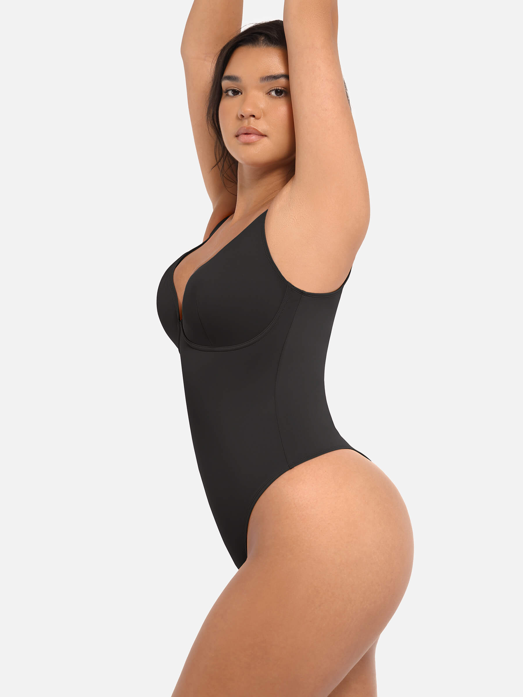 Shapevive Deep V Neck Tummy Control Shapewear Bodysuit