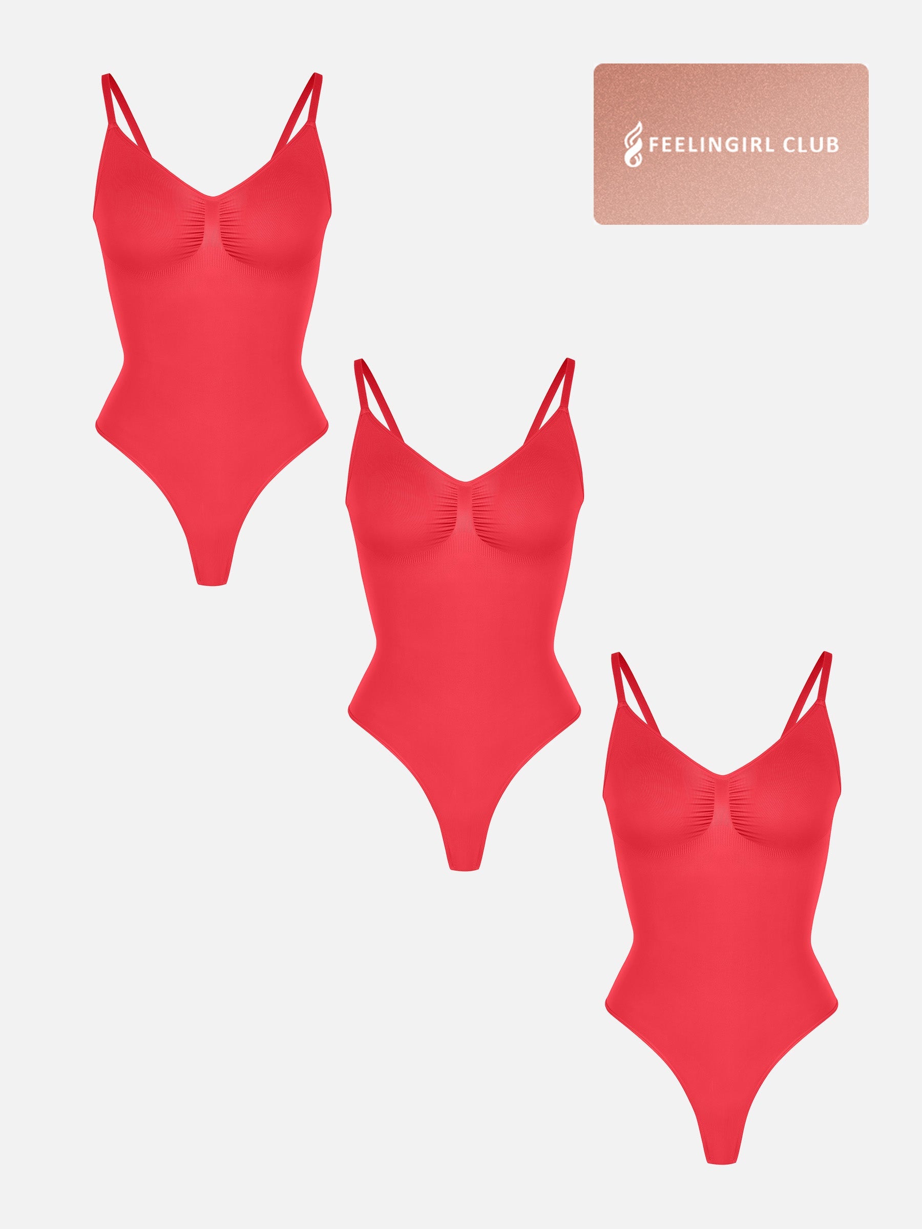 Shapevive 3-Pack Tummy Control Seamless Bodysuit Bundle