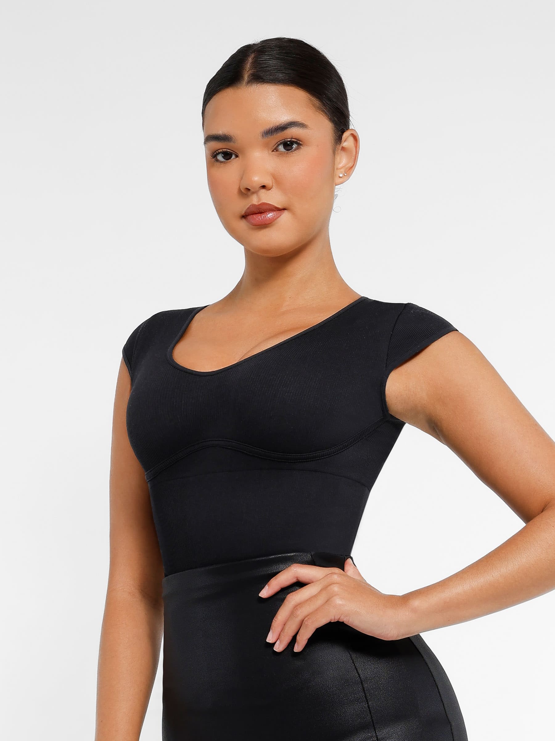 Shapevive Bodysuit Tummy Control Shapewear Body Shaper Jumpsuit Top Going Out Shirt