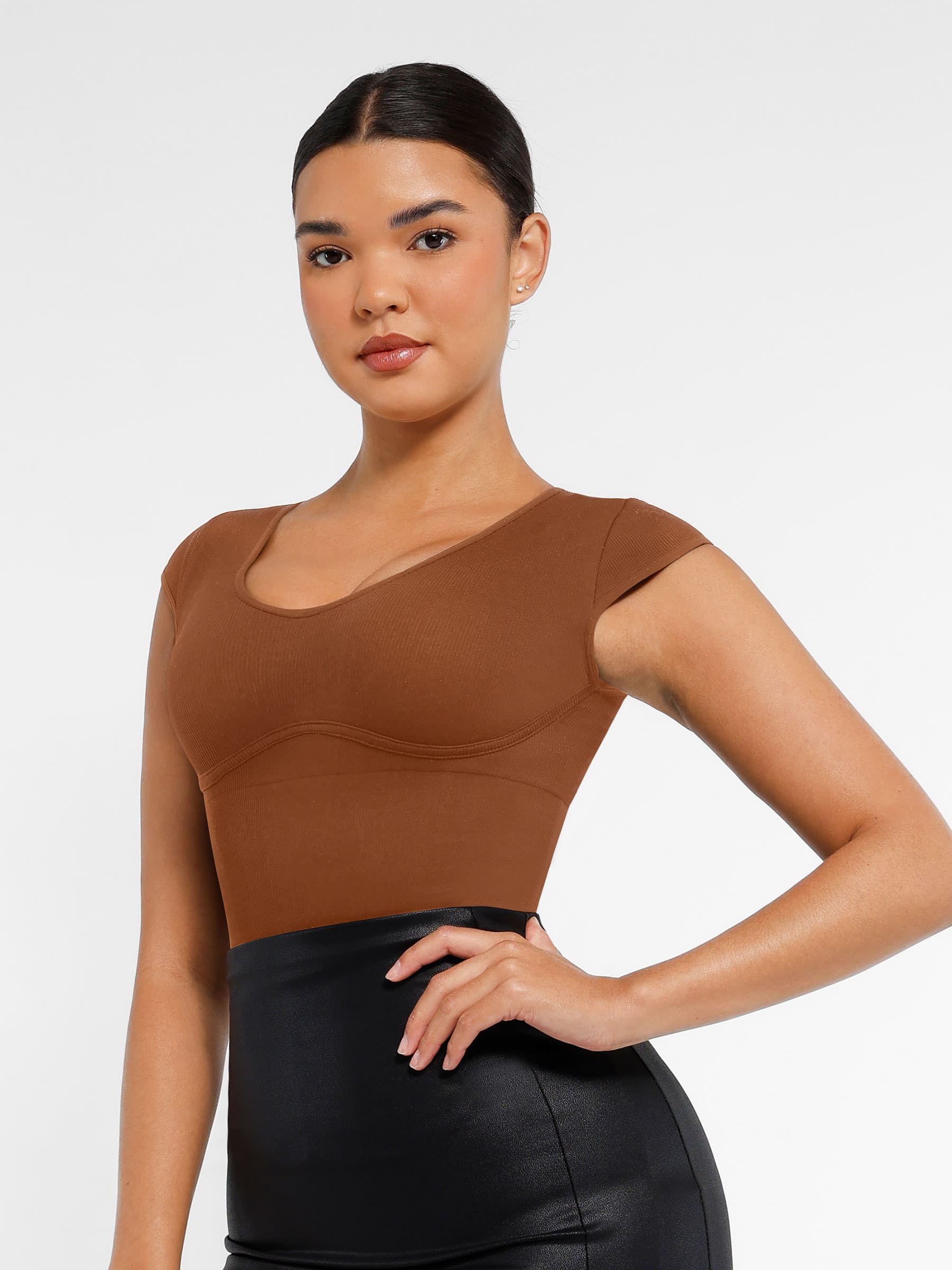 Shapevive Bodysuit Tummy Control Shapewear Body Shaper Jumpsuit Top Going Out Shirt