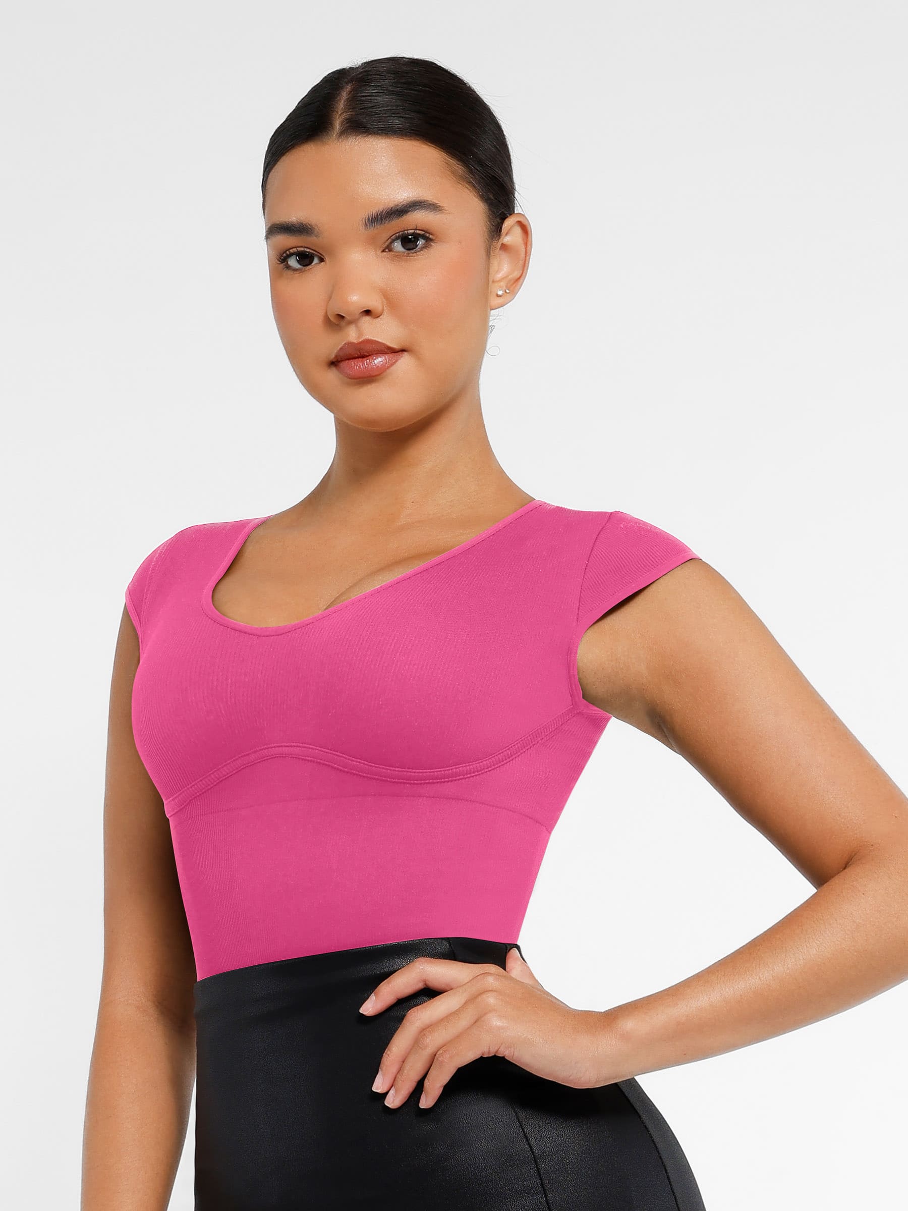 Shapevive Bodysuit Tummy Control Shapewear Body Shaper Jumpsuit Top Going Out Shirt