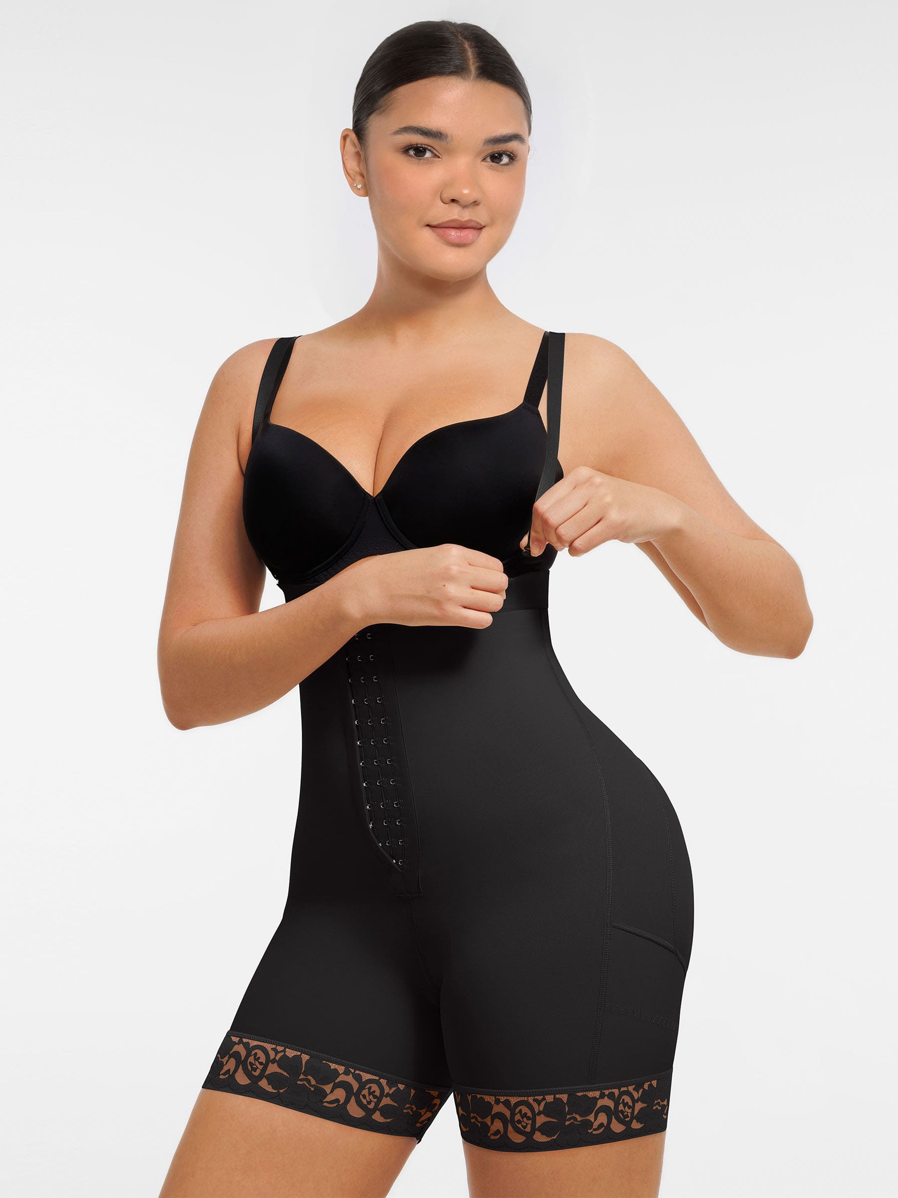 Shapevive Butt Lifting Body Shaper with Zip Crotch Smooth Tummy Control