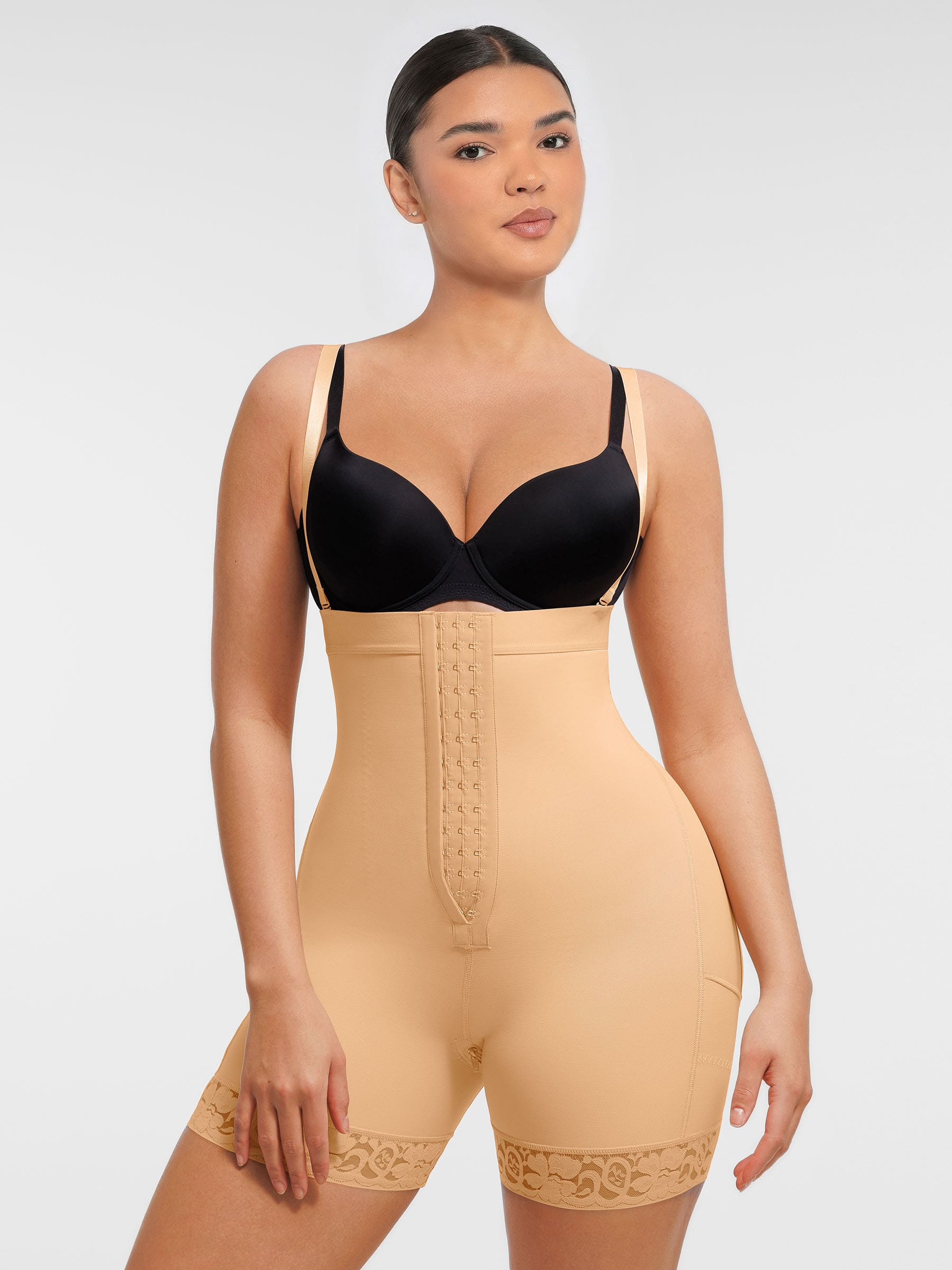 Shapevive Butt Lifting Body Shaper with Zip Crotch Smooth Tummy Control