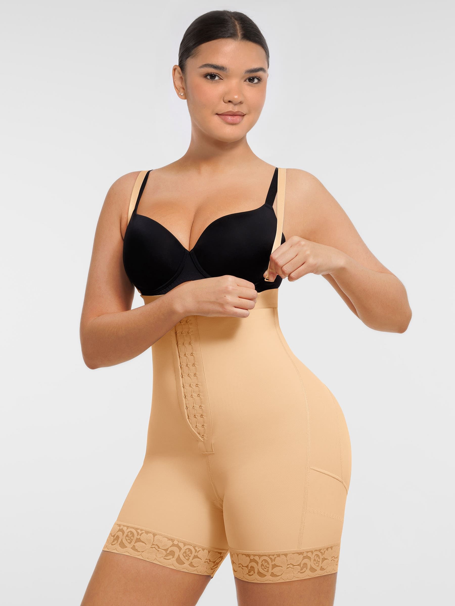 Shapevive Butt Lifting Body Shaper with Zip Crotch Smooth Tummy Control