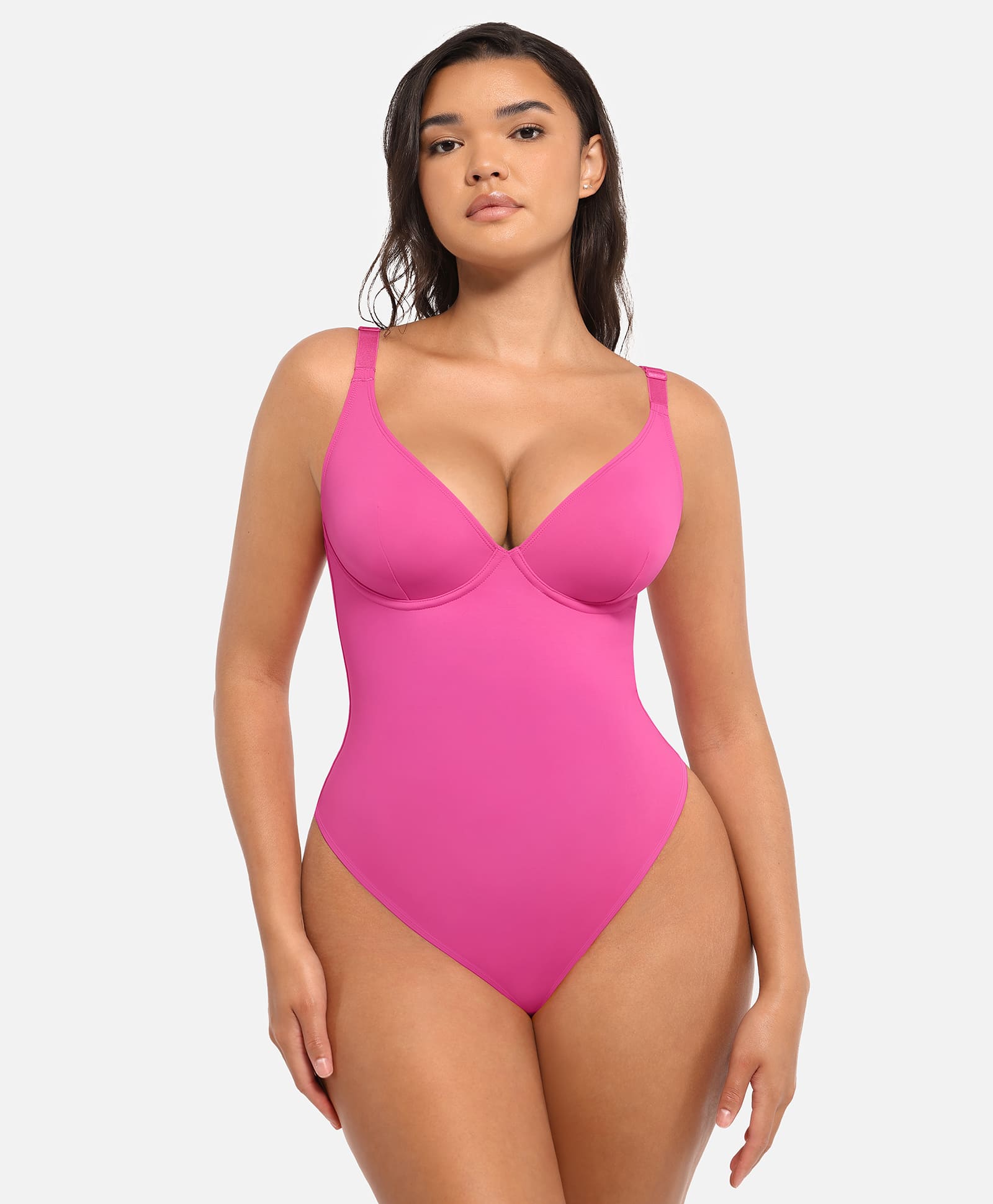 Shapevive Deep V Neck Tummy Control Shapewear Bodysuit