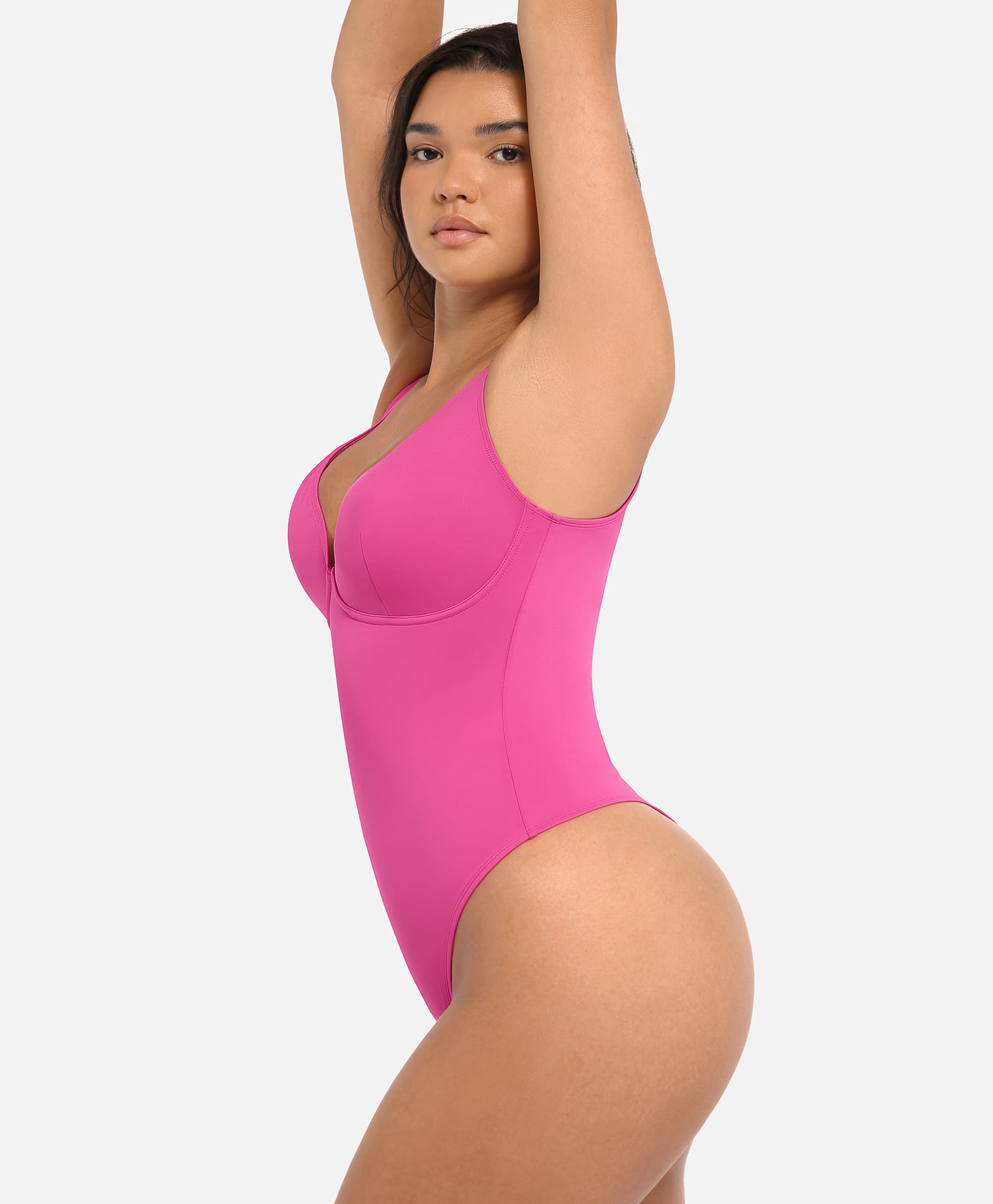 Shapevive Deep V Neck Tummy Control Shapewear Bodysuit