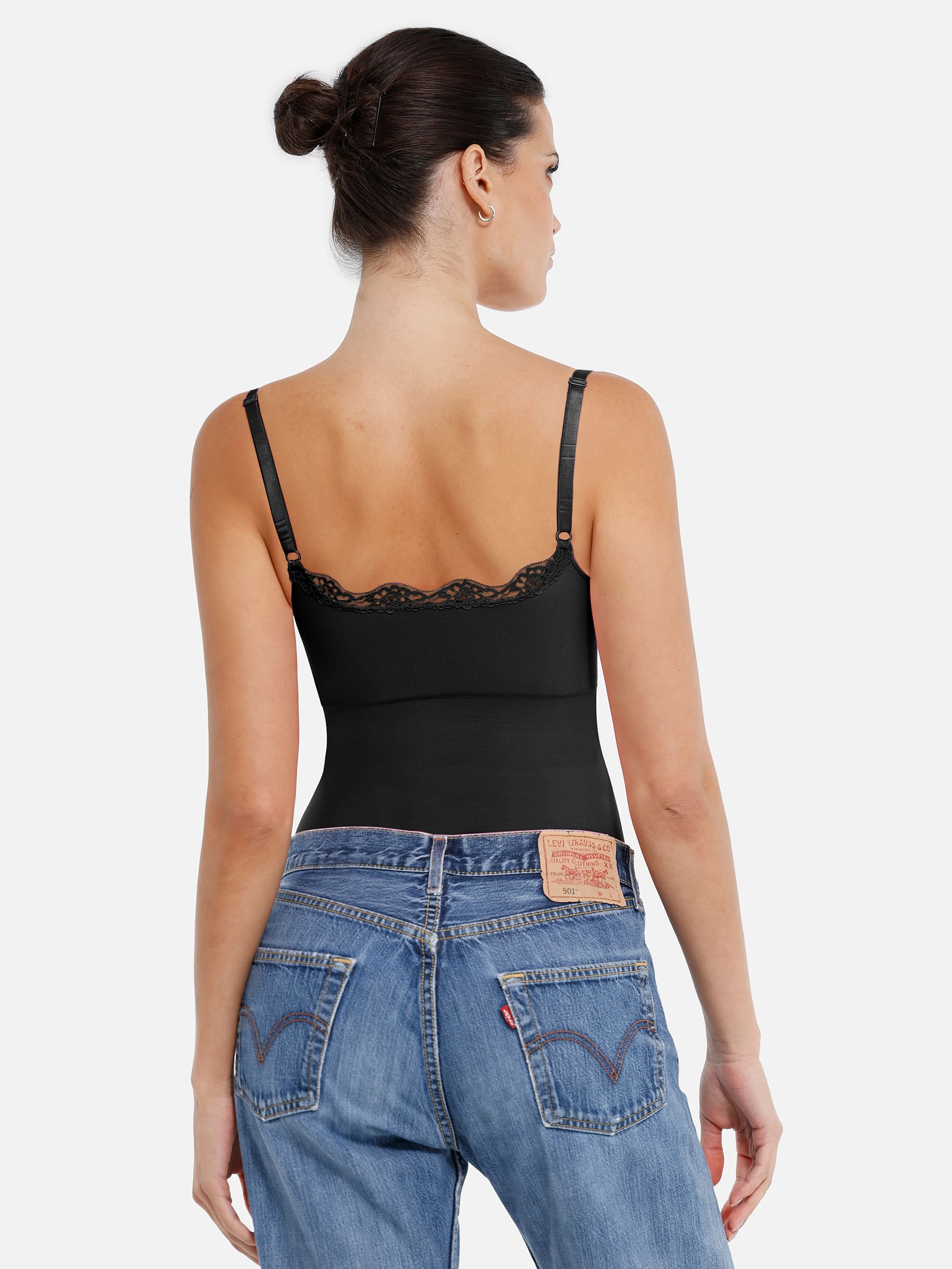 Shapevive Lace Tight-Fit Seamless Thong Shapewear Bodysuit