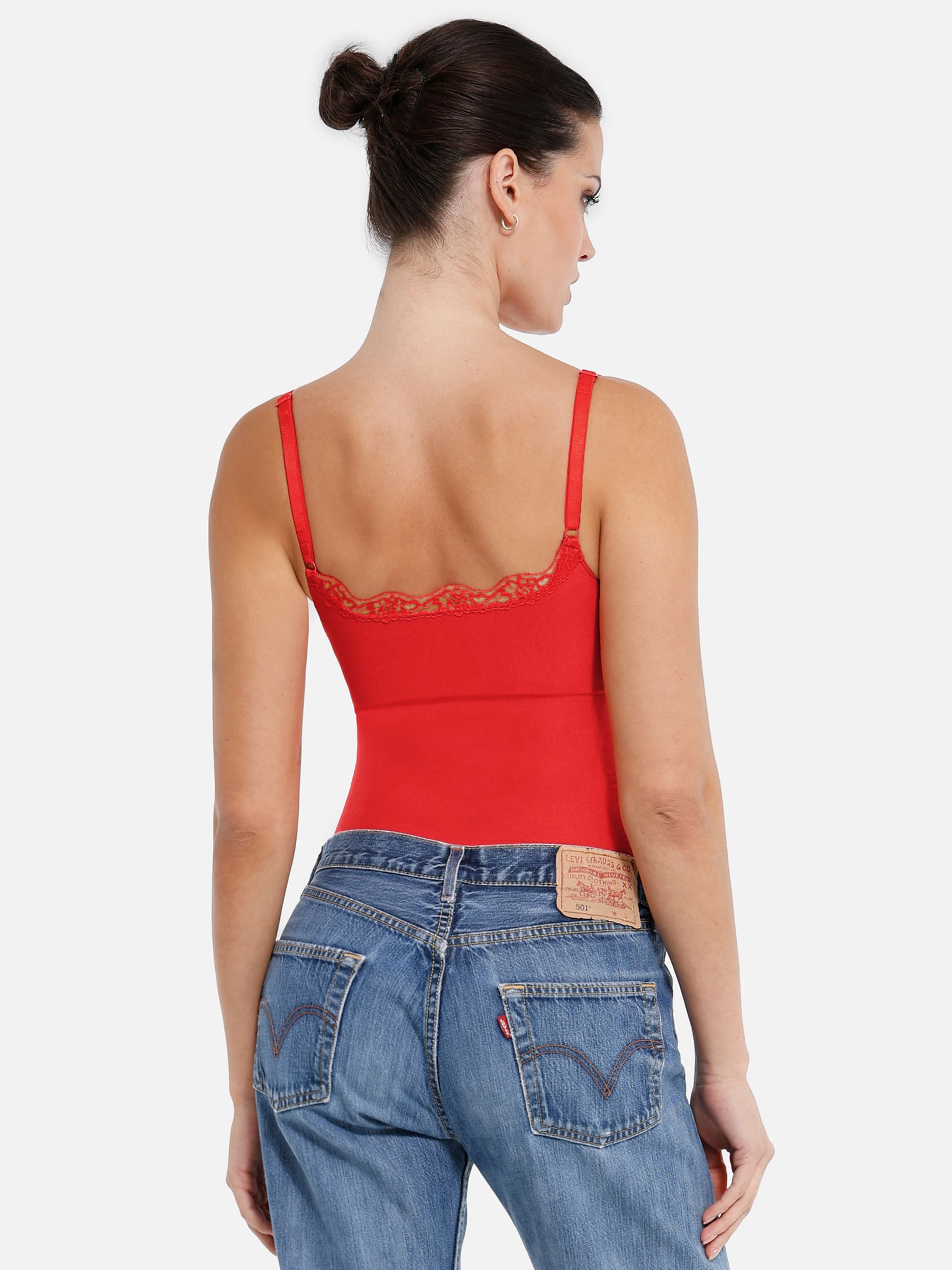 Shapevive Lace Tight-Fit Seamless Thong Shapewear Bodysuit