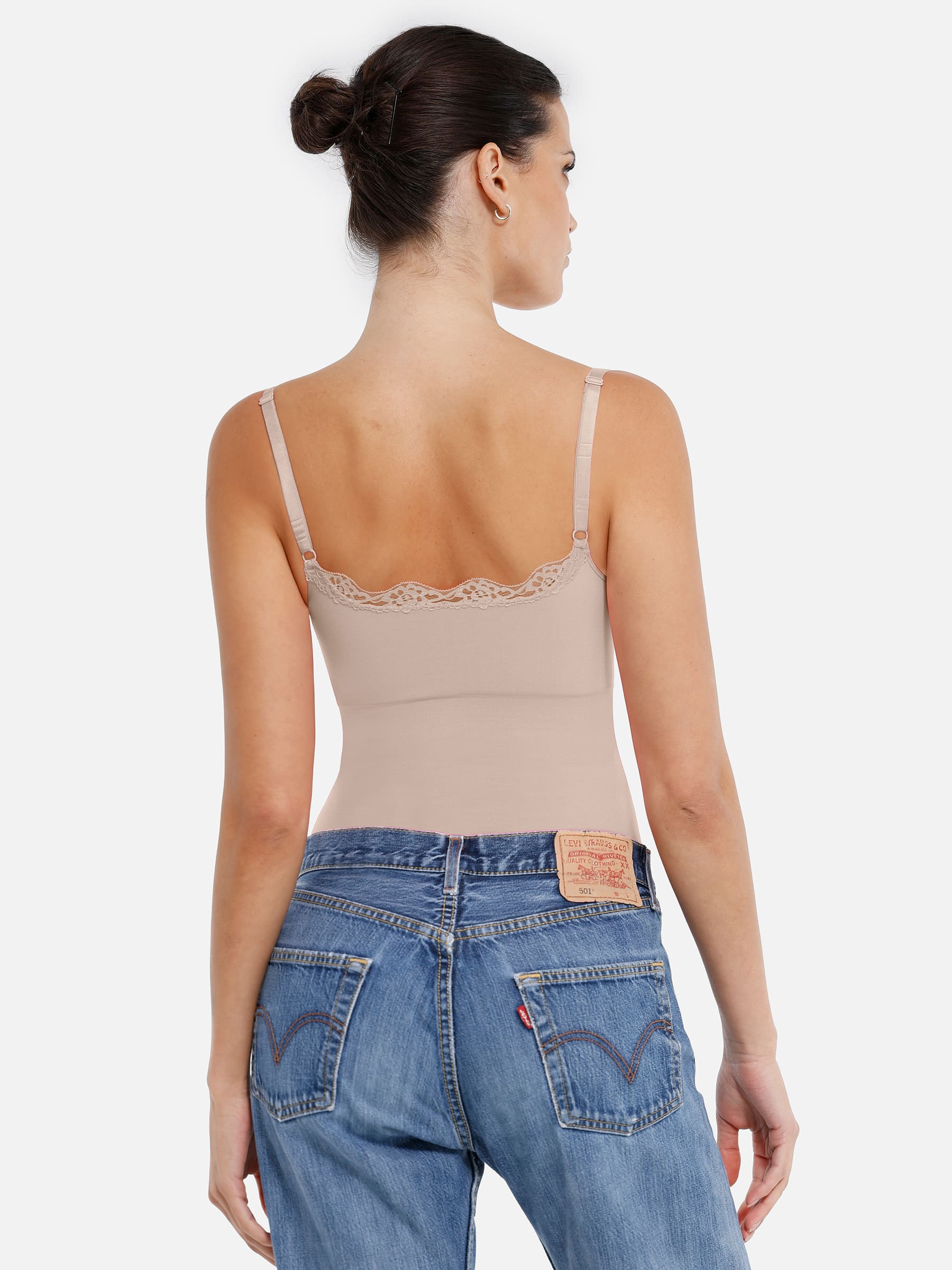 Shapevive Lace Tight-Fit Seamless Thong Shapewear Bodysuit