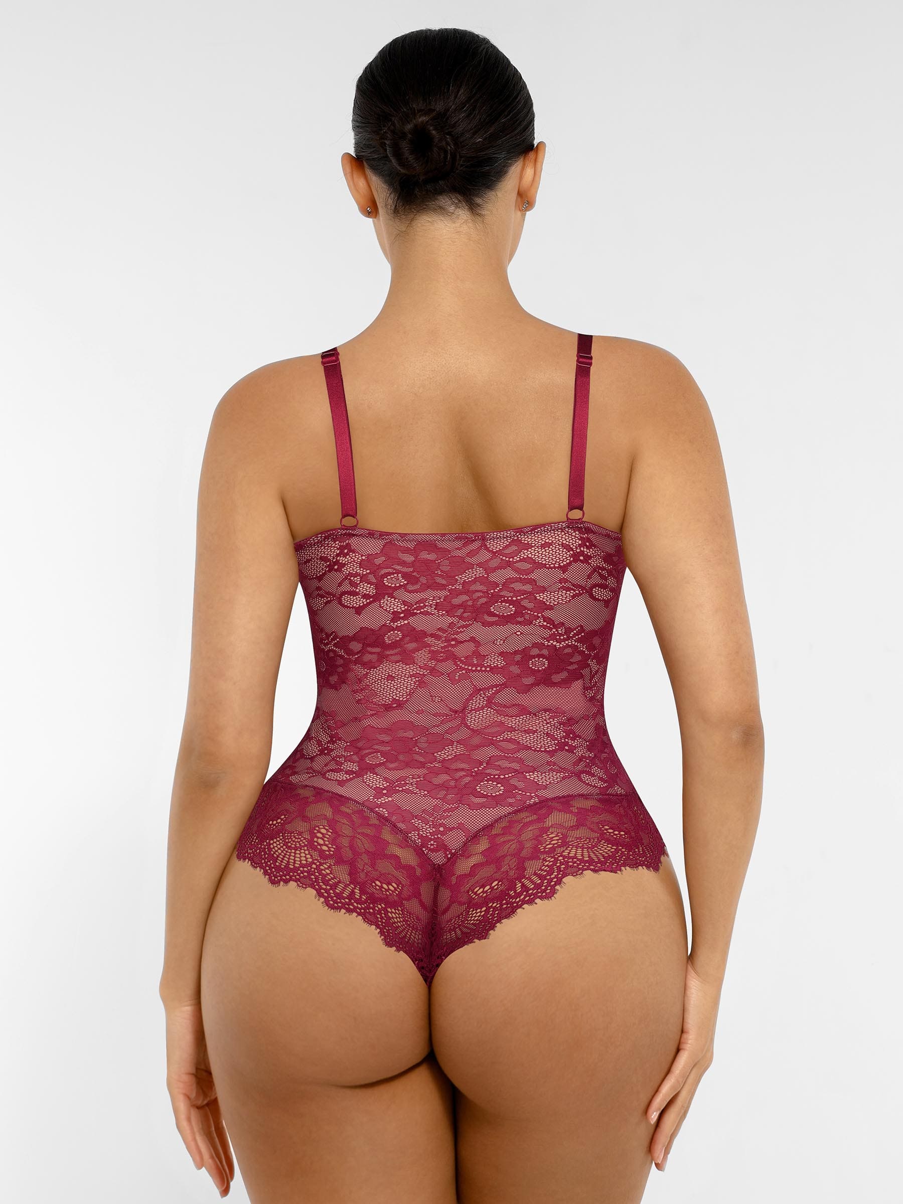 Shapevive Lace V Neck Full Bodysuit Underwear