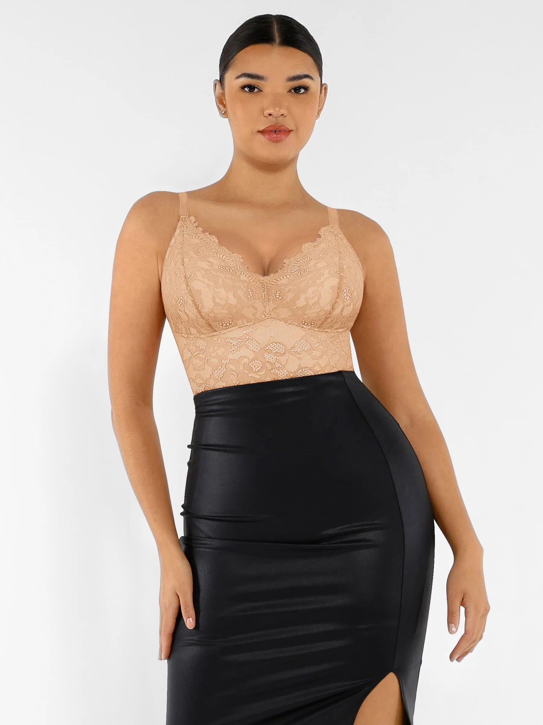 Shapevive Lace V Neck Full Bodysuit
