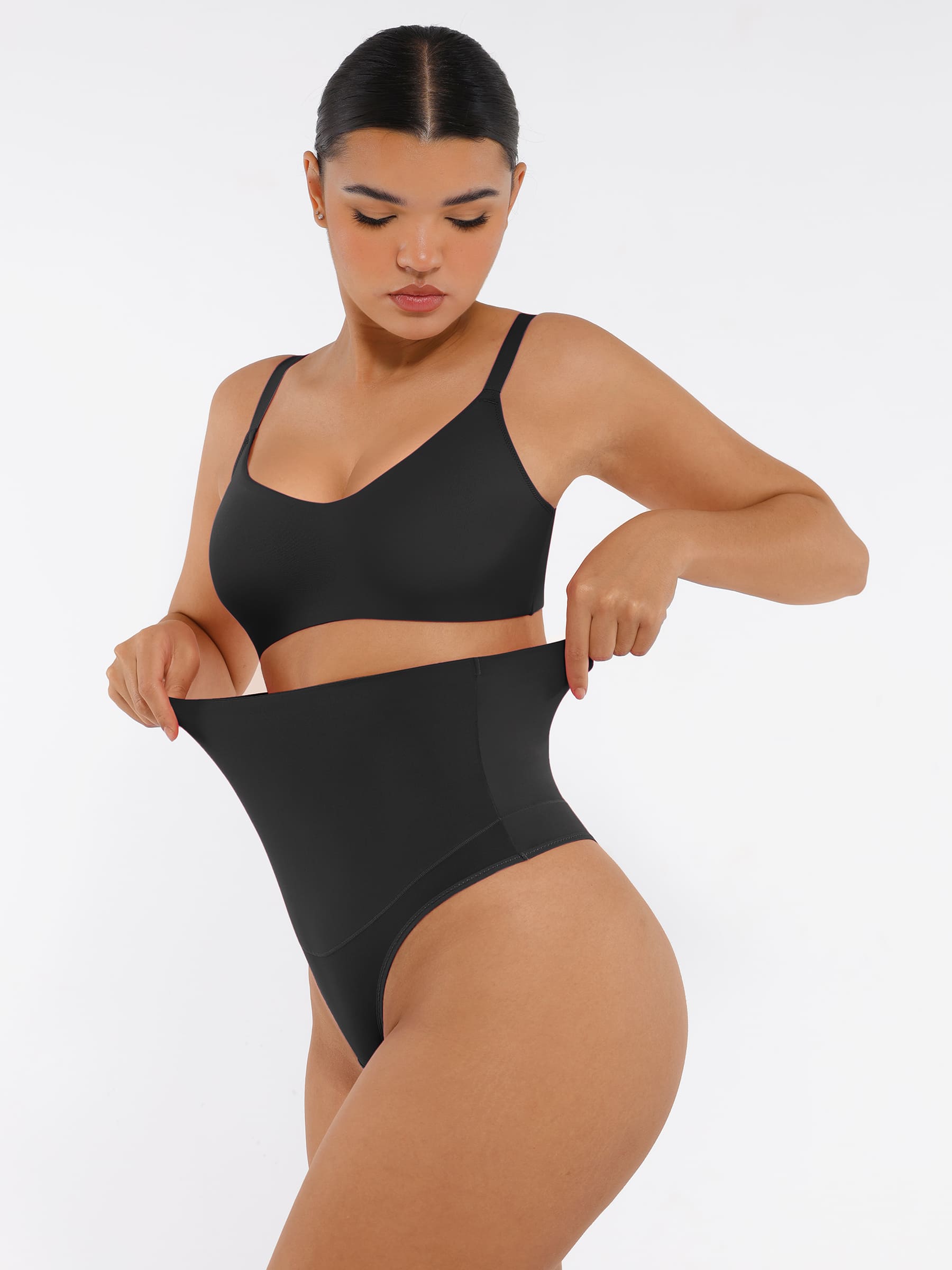 Shapevive Mid-Waisted Thong Tummy Control Shaper Panties