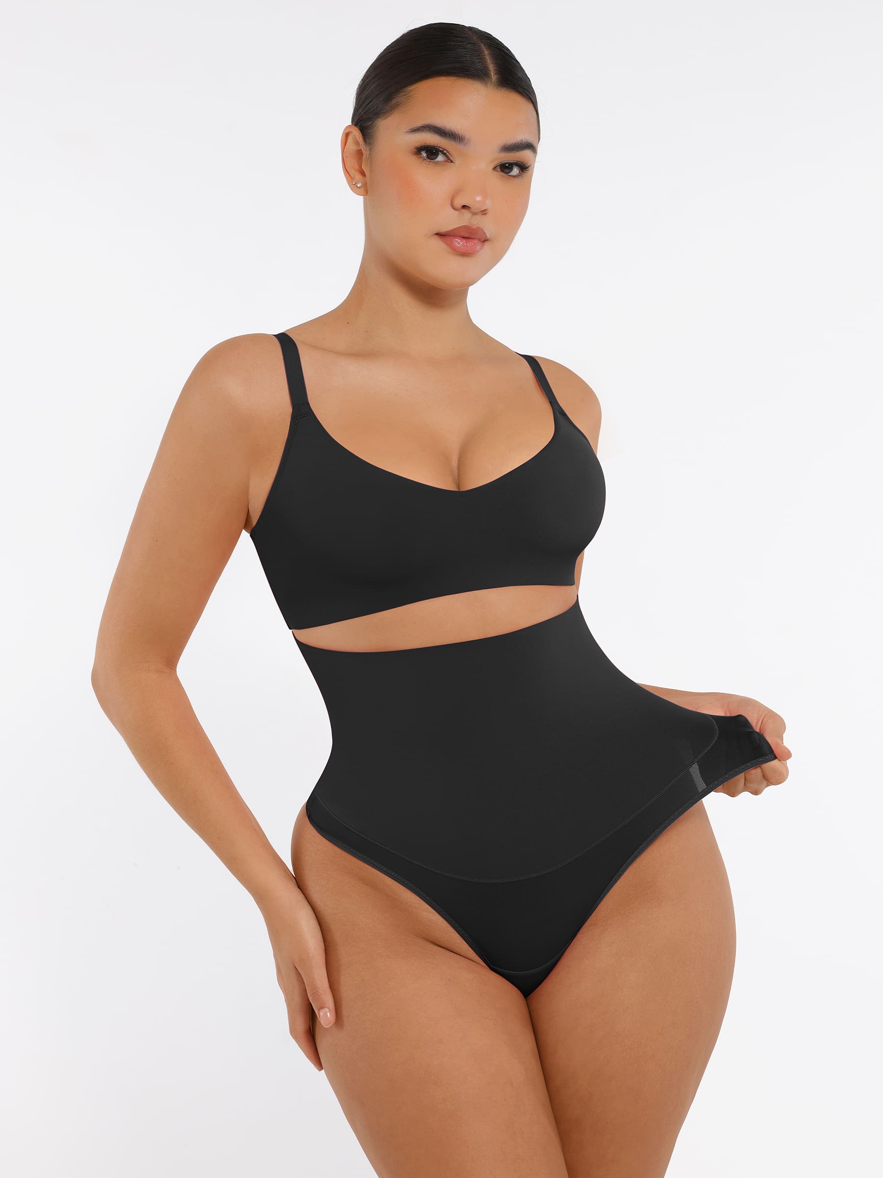 Shapevive Mid-Waisted Thong Tummy Control Shaper Panties