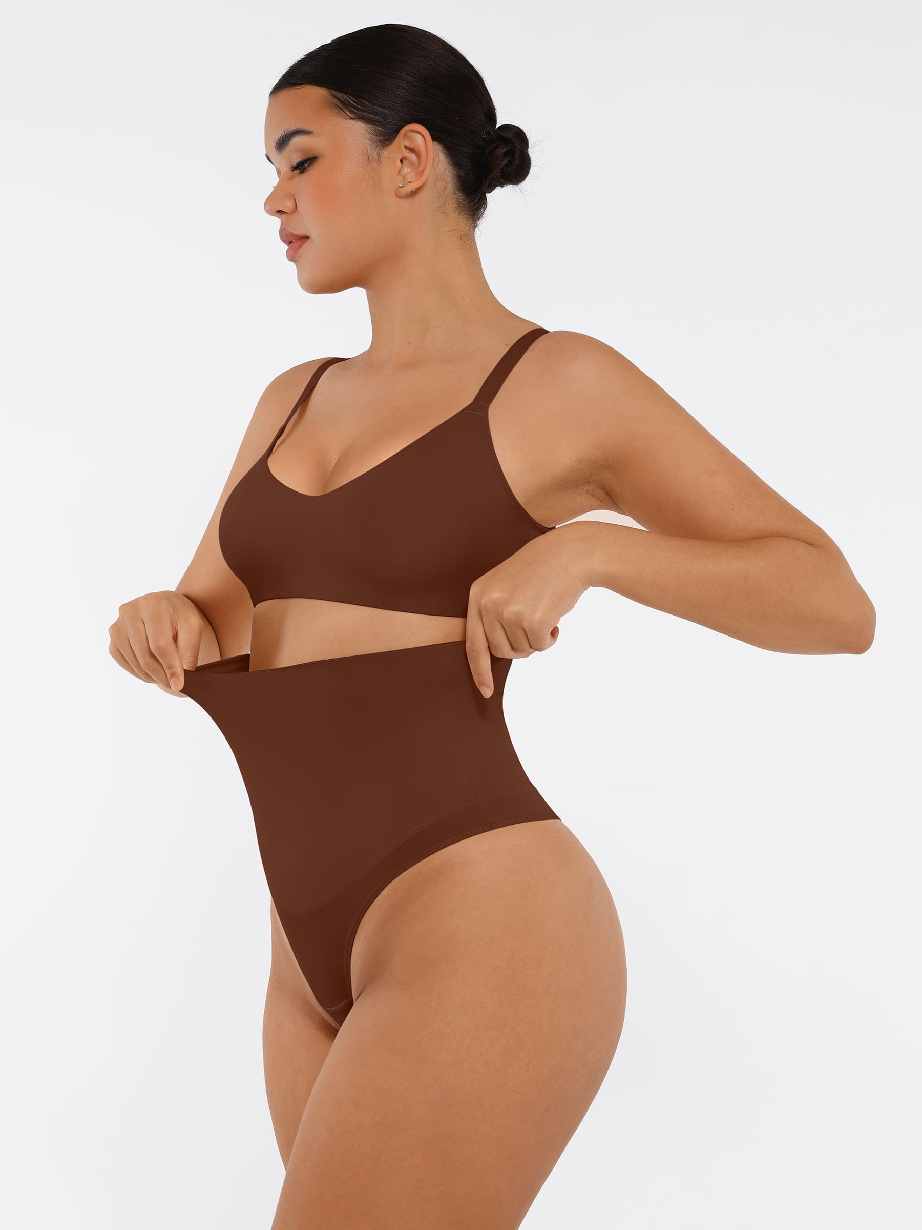 Shapevive Mid-Waisted Thong Tummy Control Shaper Panties