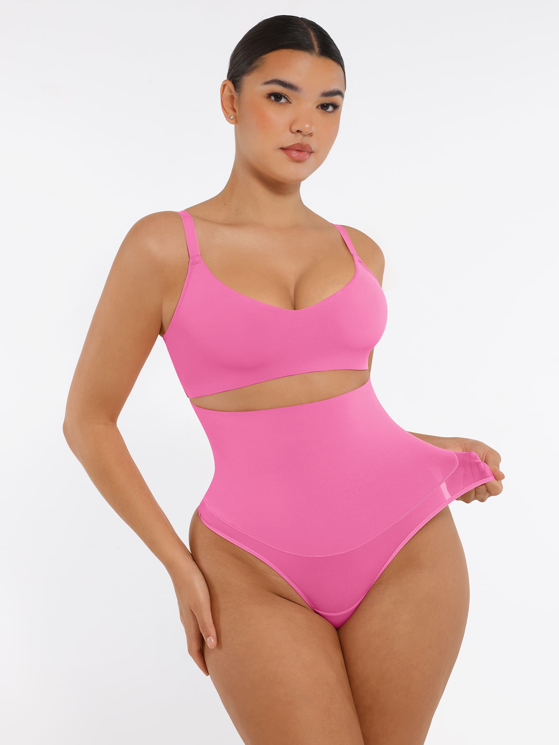 Shapevive Mid-Waisted Thong Tummy Control Shaper Panties