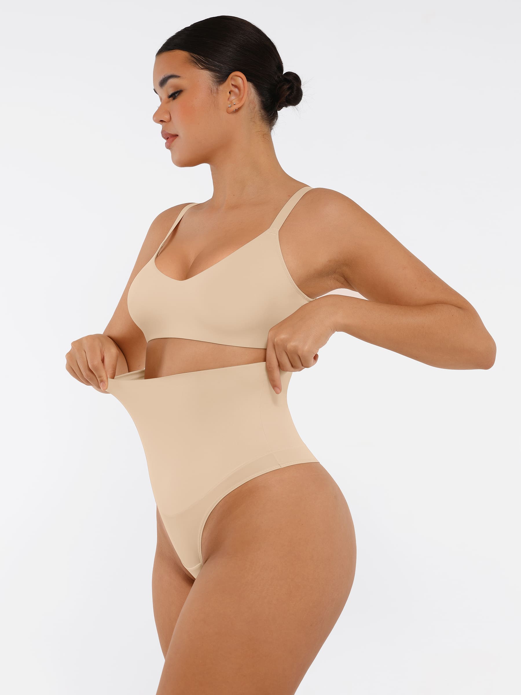 Shapevive Mid-Waisted Thong Tummy Control Shaper Panties