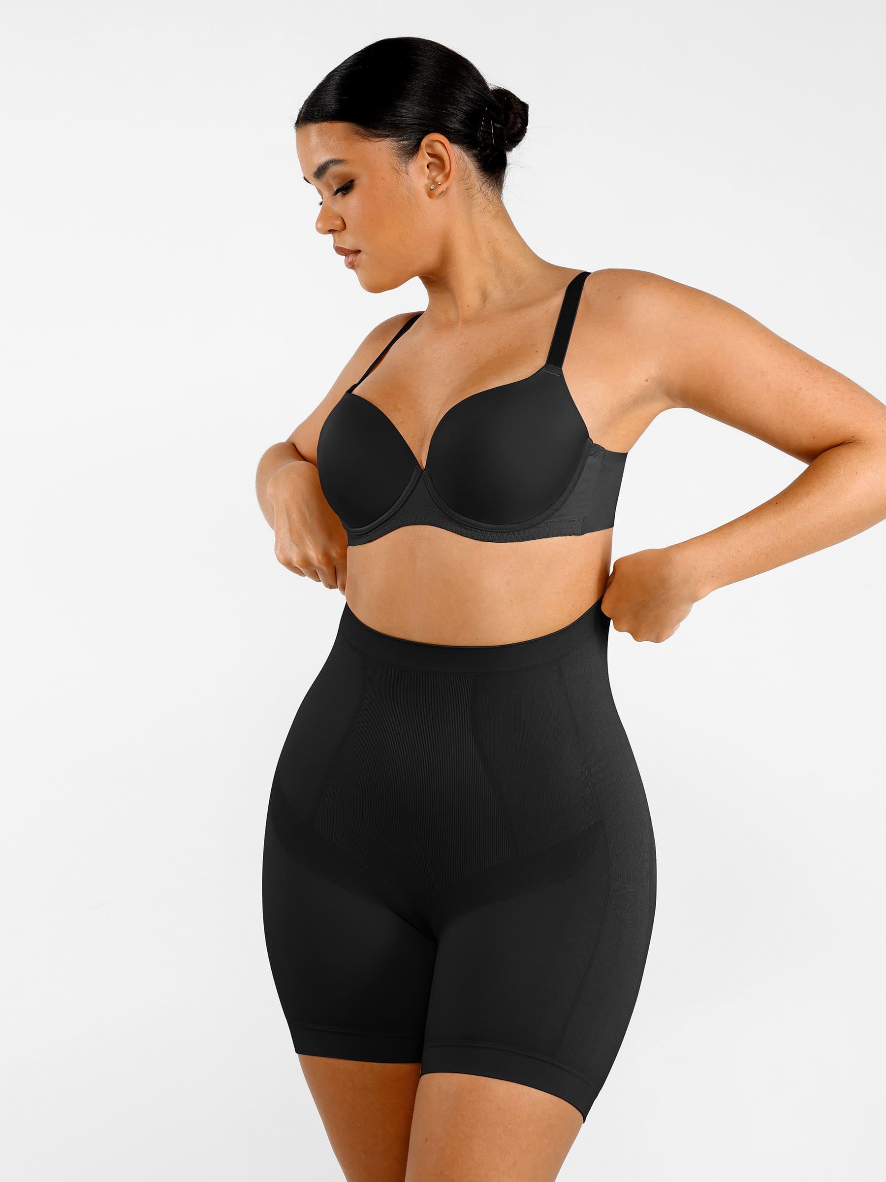 Shapevive Seamless Comfort Mid Waist Tummy Control Panties Shaping Shorts
