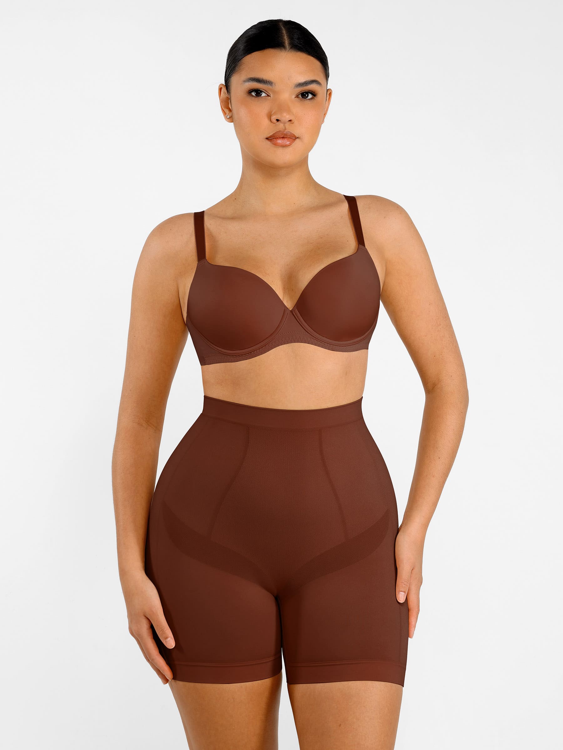 Shapevive Seamless Comfort Mid Waist Tummy Control Panties Shaping Shorts