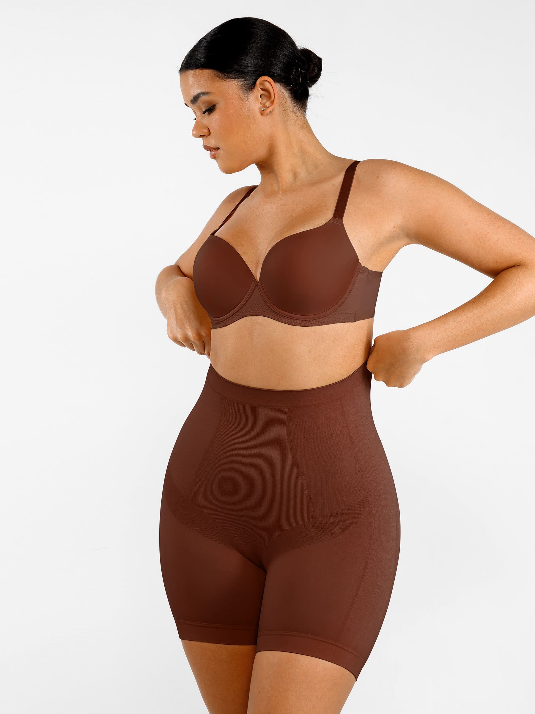 Shapevive Seamless Comfort Mid Waist Tummy Control Panties Shaping Shorts