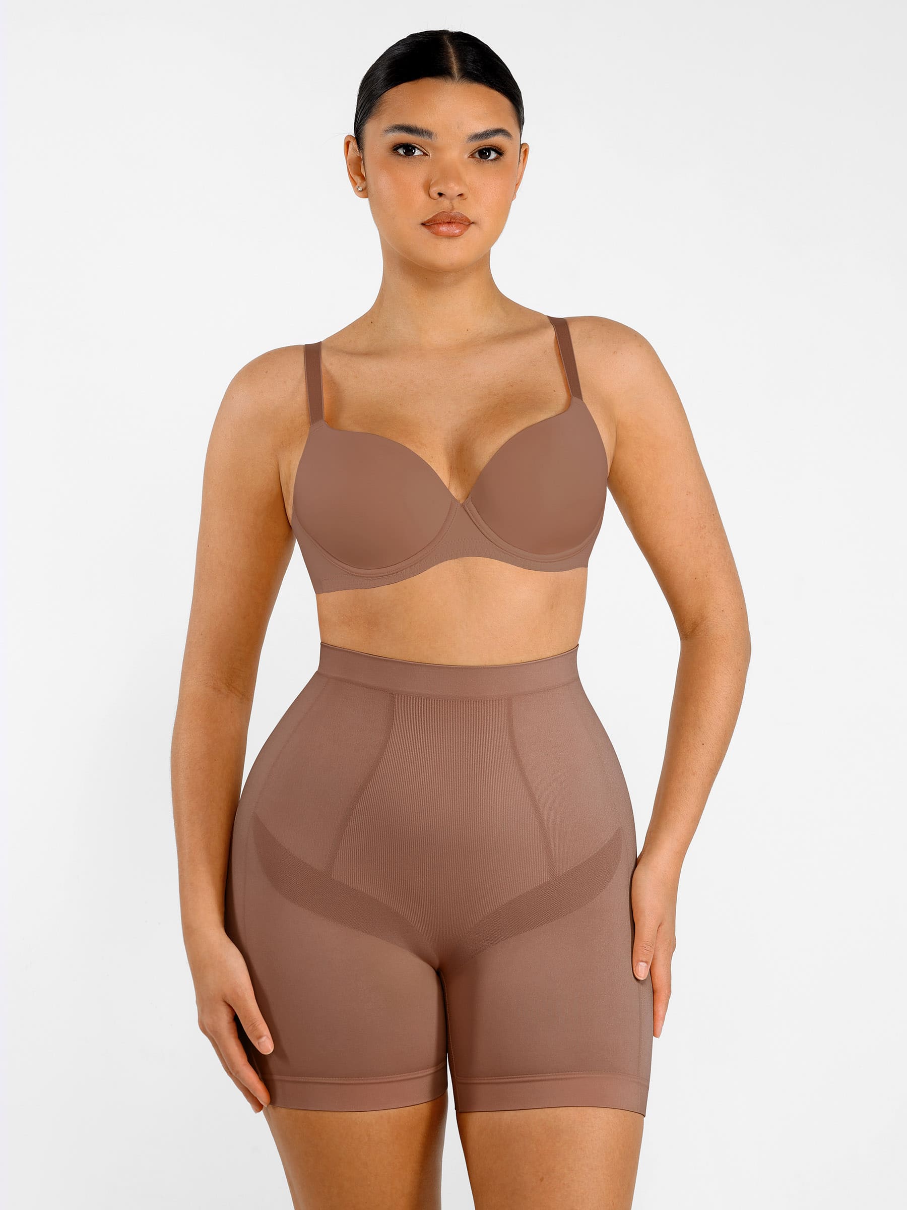 Shapevive Seamless Comfort Mid Waist Tummy Control Panties Shaping Shorts