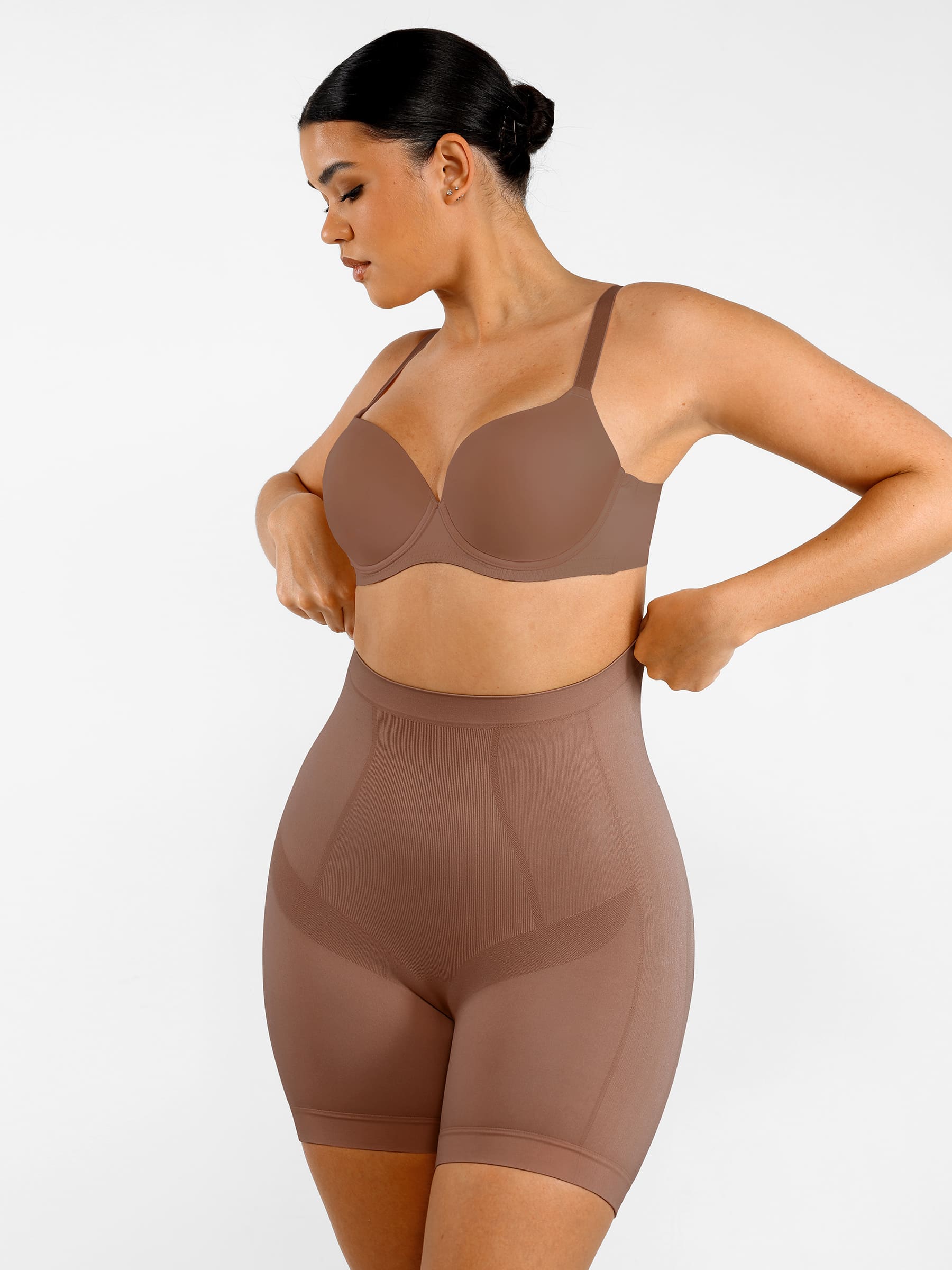 Shapevive Seamless Comfort Mid Waist Tummy Control Panties Shaping Shorts