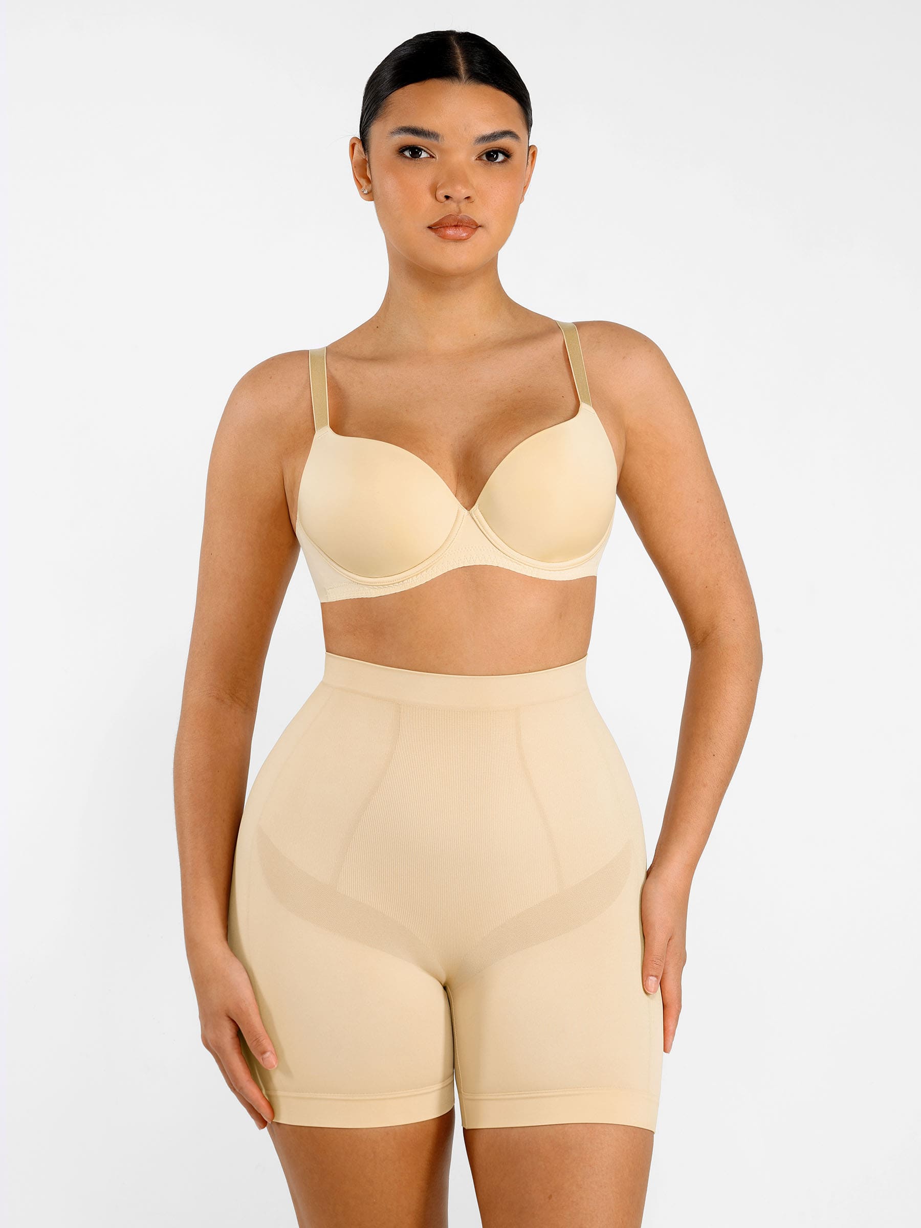 Shapevive Seamless Comfort Mid Waist Tummy Control Panties Shaping Shorts