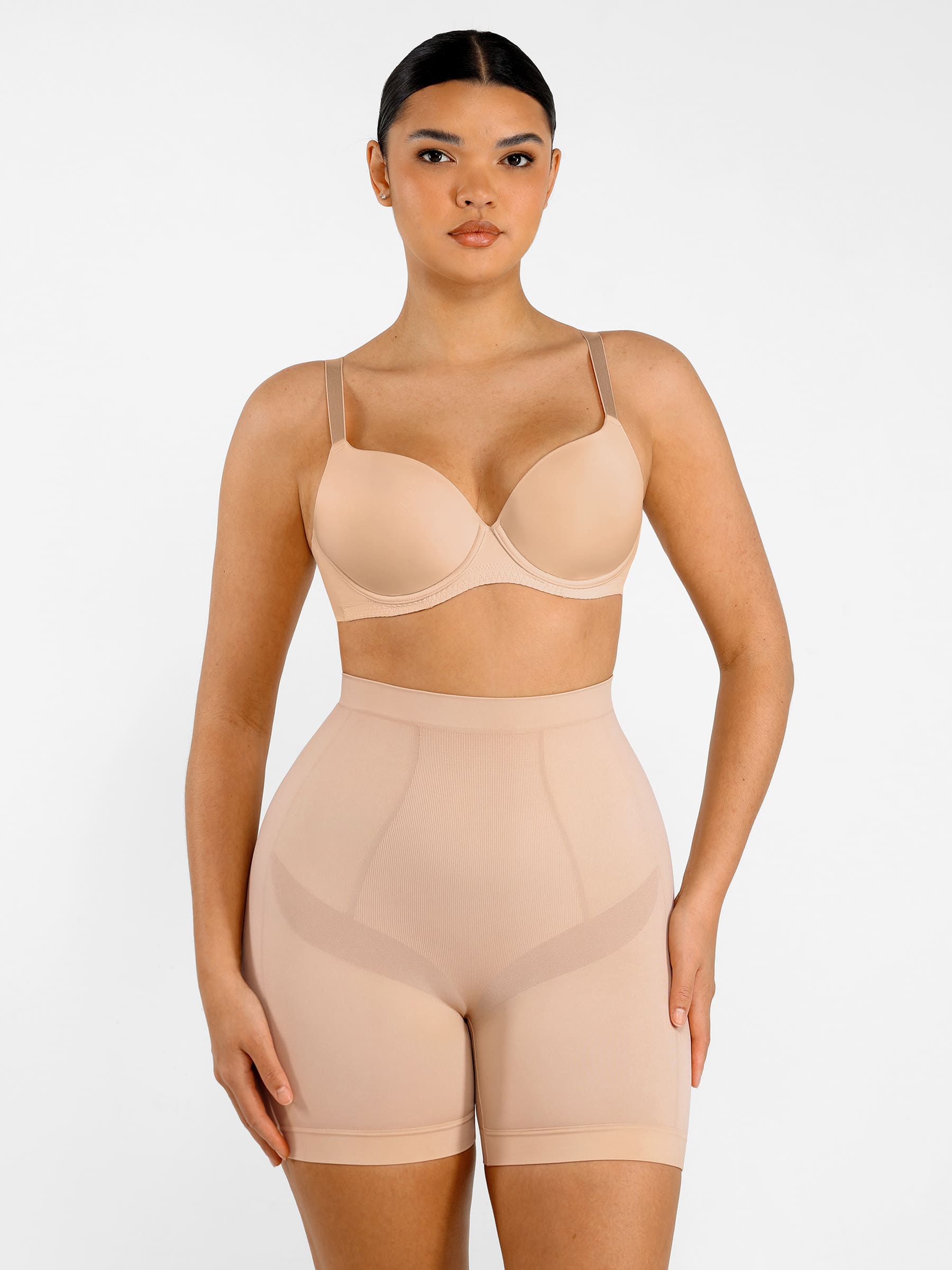 Shapevive Seamless Comfort Mid Waist Tummy Control Panties Shaping Shorts