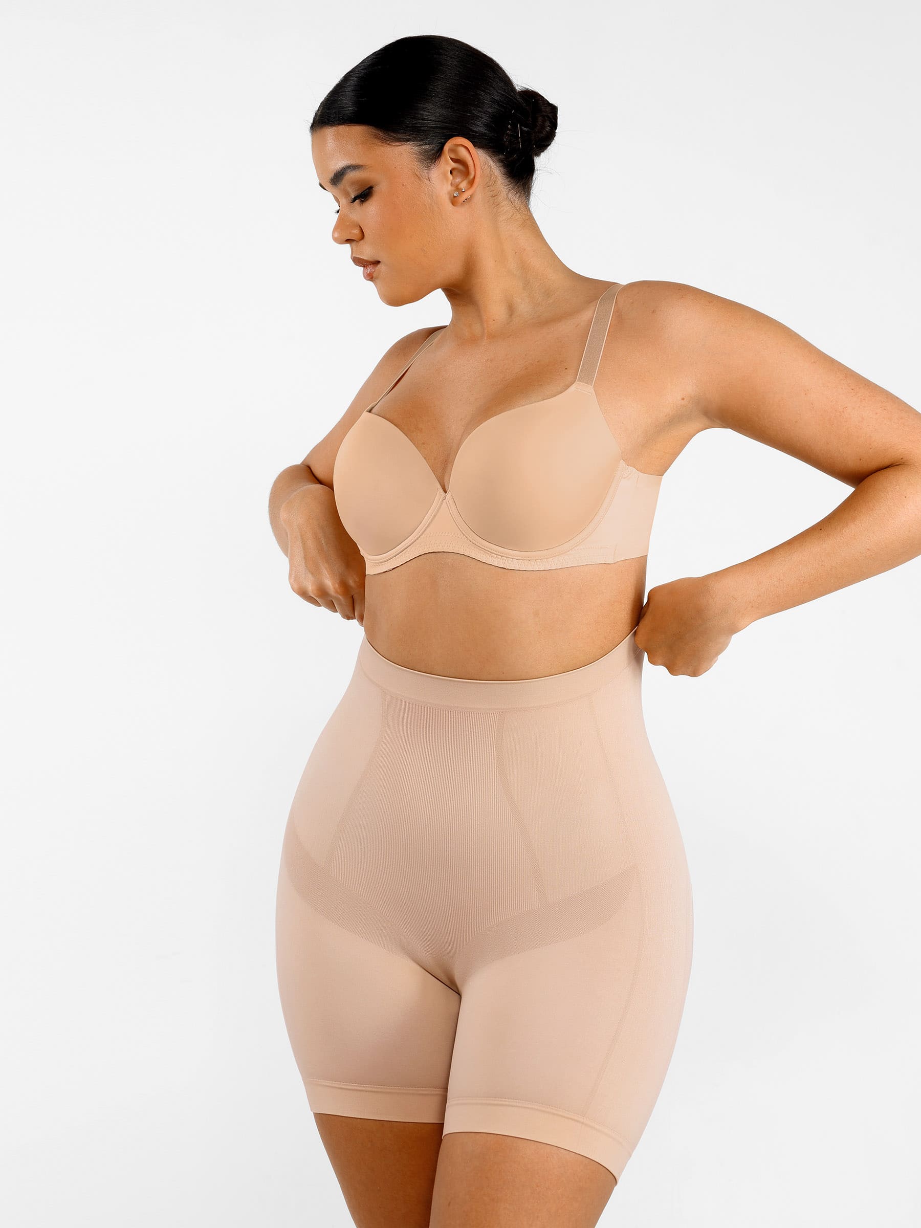 Shapevive Seamless Comfort Mid Waist Tummy Control Panties Shaping Shorts