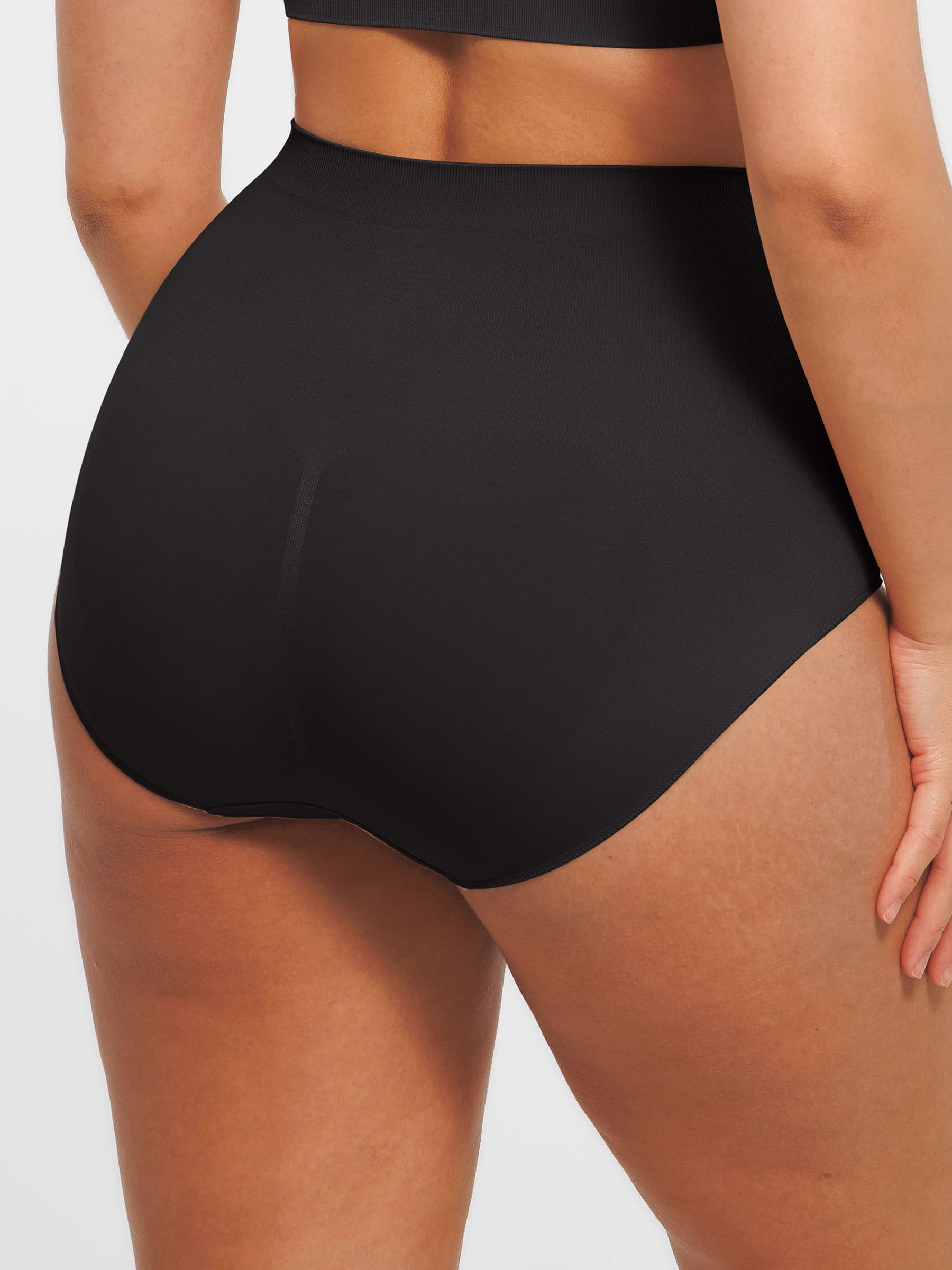 Shapevive Seamless High-Waist Tummy Control Antibacterial Peach Hip Brief