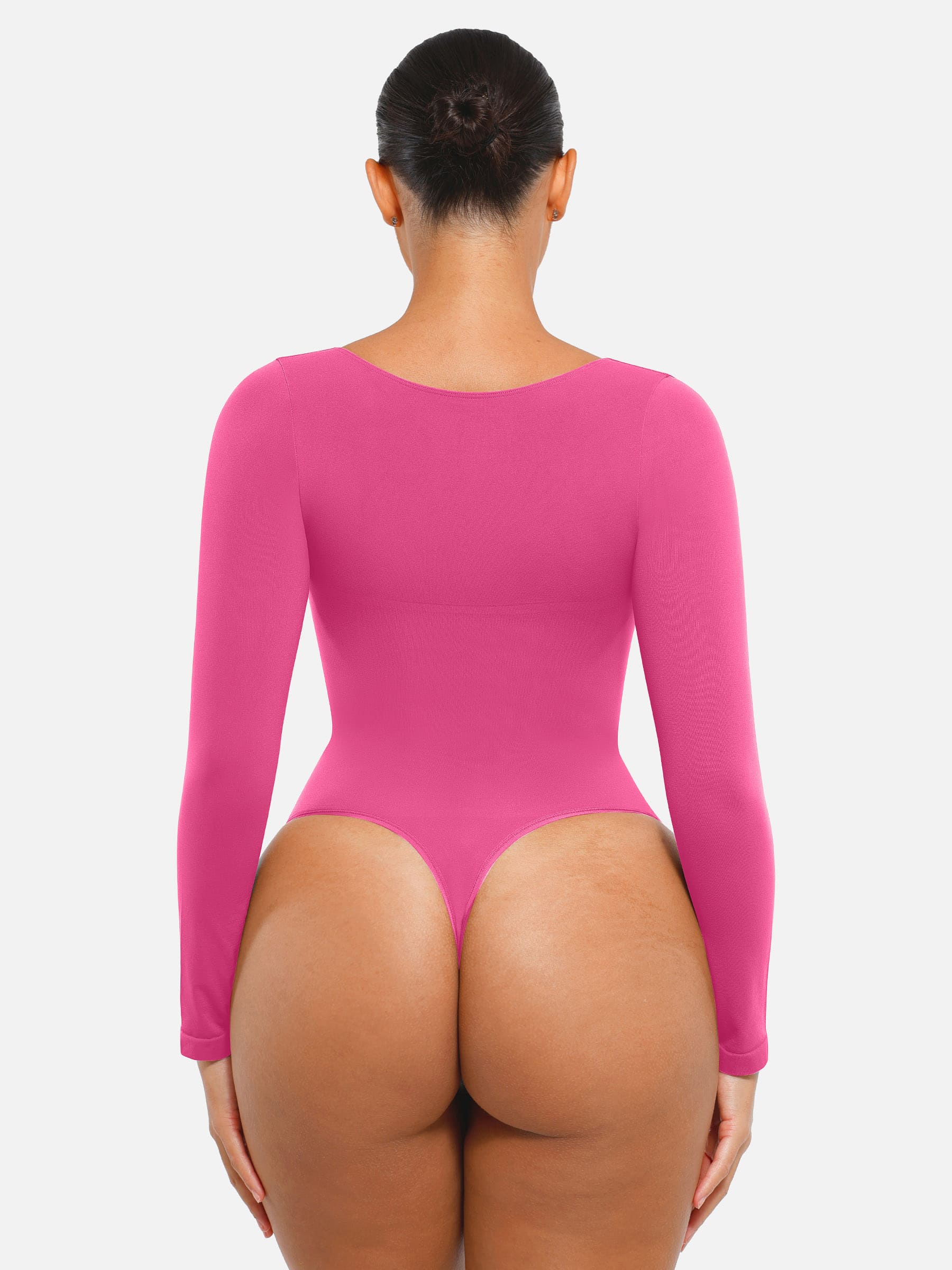 Shapevive Seamless Long Sleeve Tummy Control Thong Bodysuit