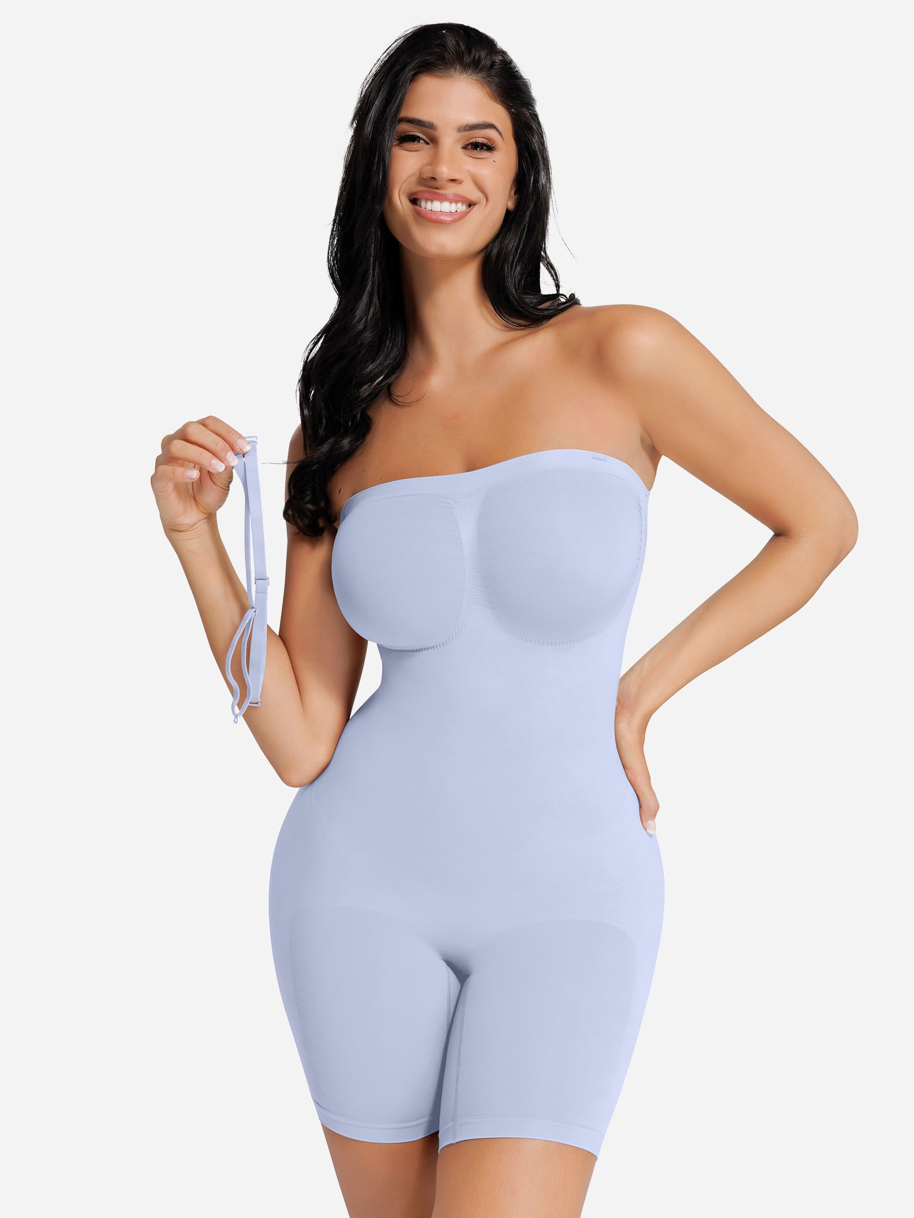 Shapevive Seamless Strapless Bodysuit with Removable Straps
