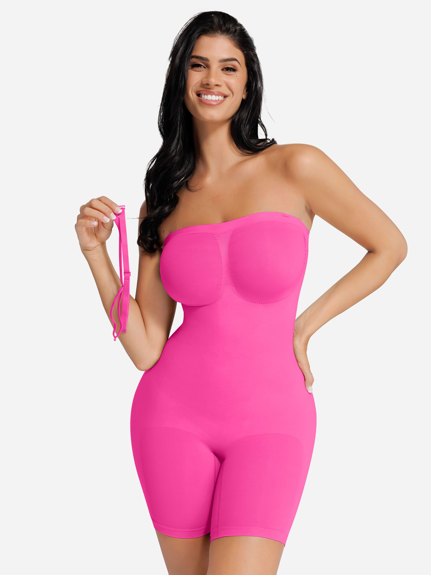 Shapevive Seamless Strapless Bodysuit with Removable Straps