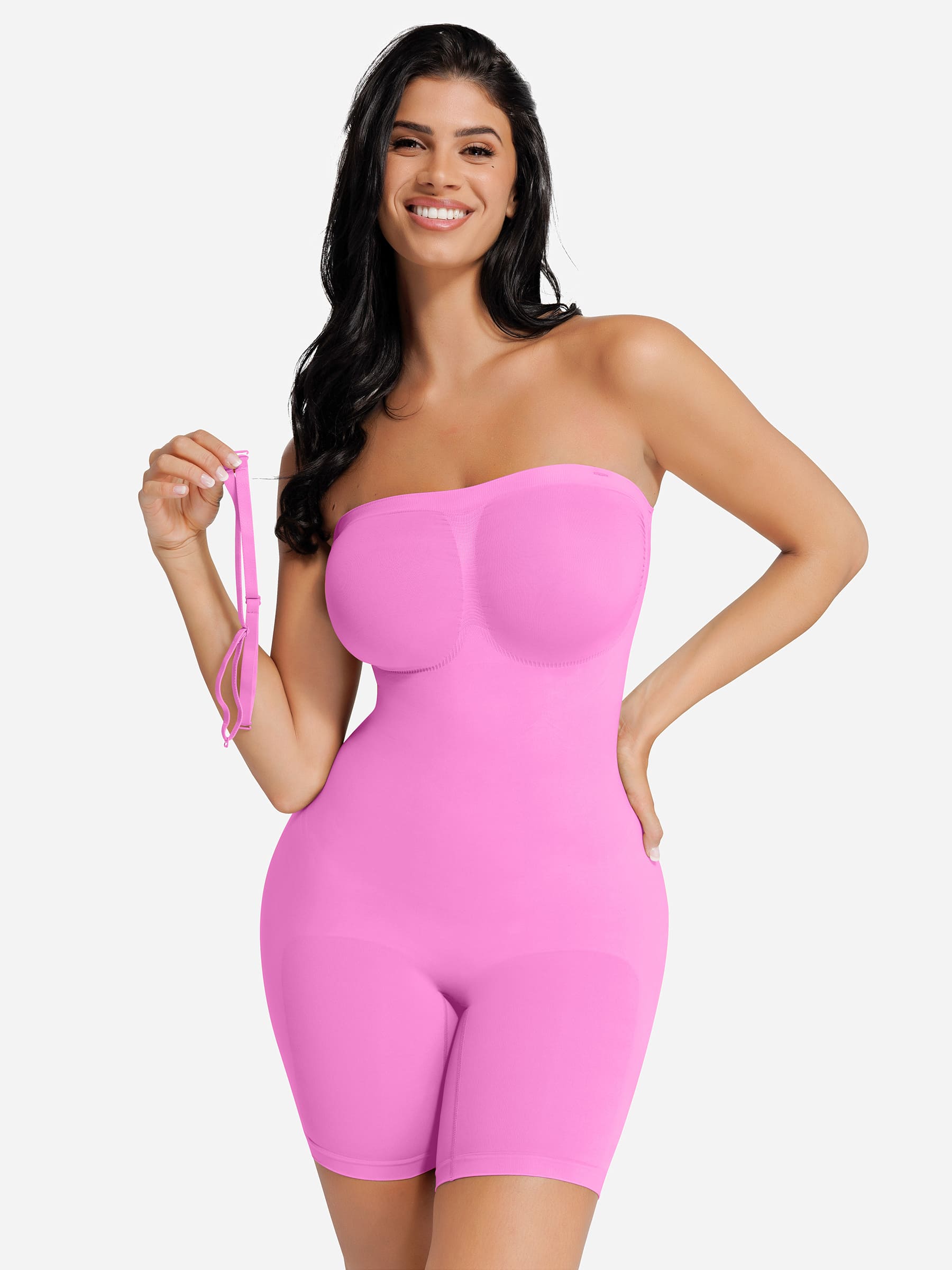 Shapevive Seamless Strapless Bodysuit with Removable Straps