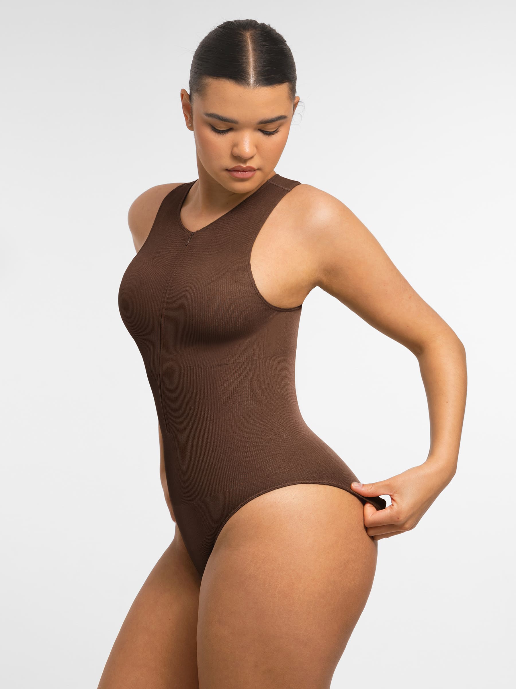 Shapevive Seamless Tummy Control Invisible Zipper Shaping Bodysuit