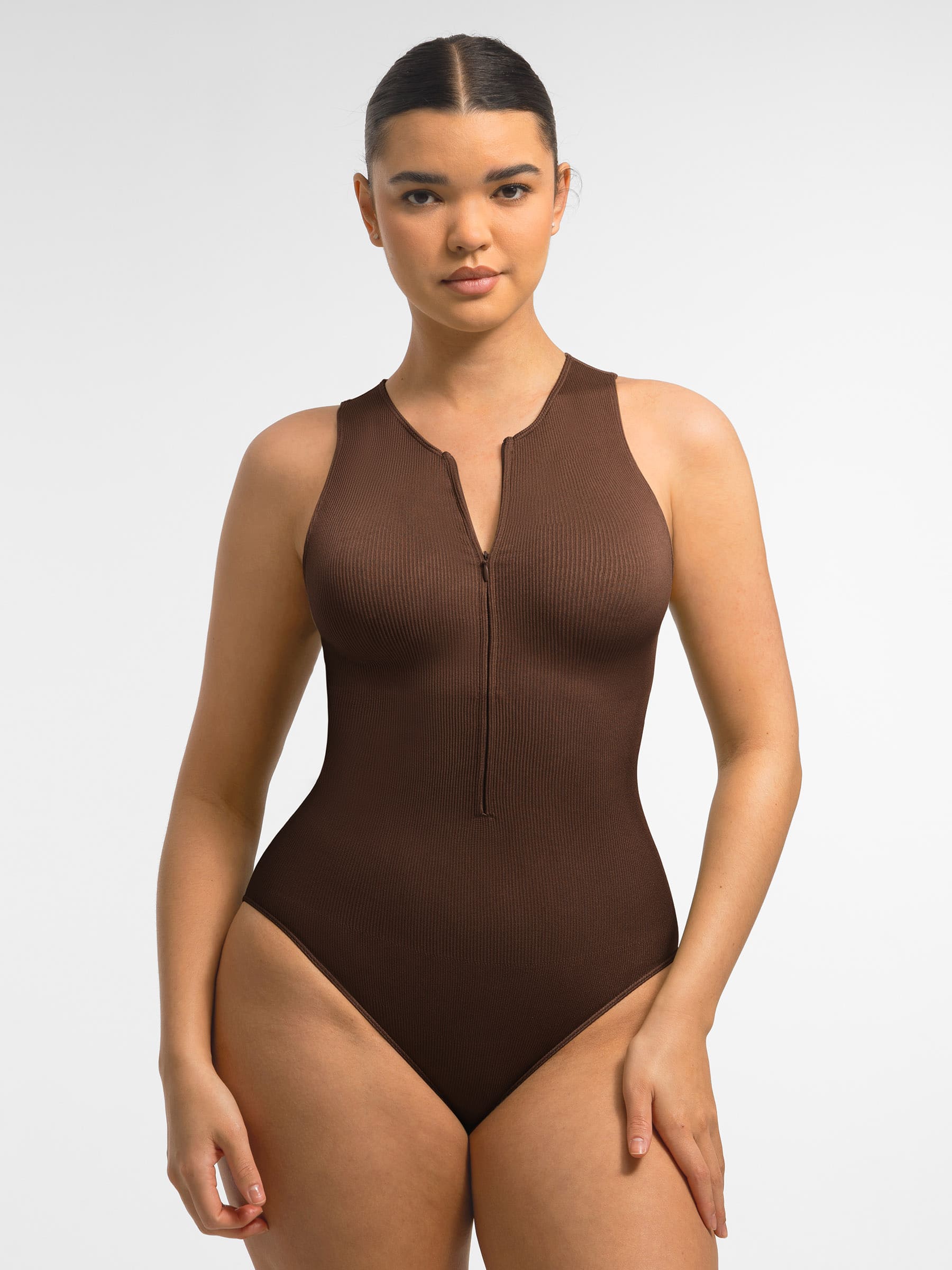 Shapevive Seamless Tummy Control Invisible Zipper Shaping Bodysuit
